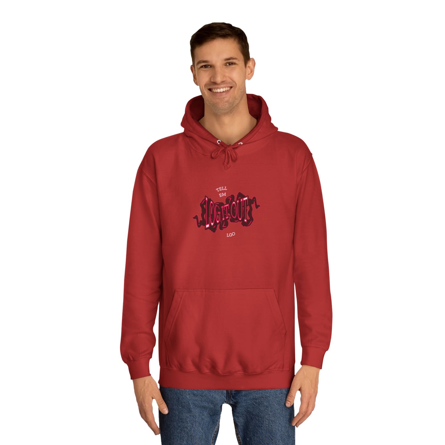 Unisex Hoodie with 'Log it Out' Design, Cozy Sweatshirt,Trendy Apparel, Gift, Lounge Wear, Trendy Hoodie