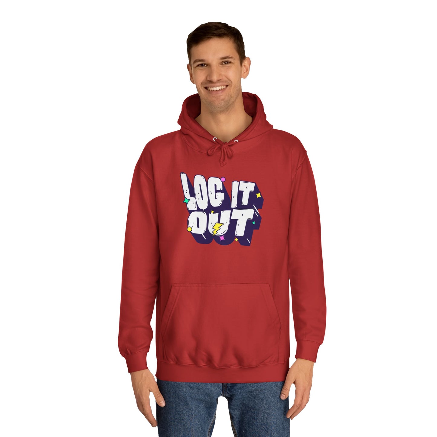 Unisex Hoodie with 'LOC IT OUT' Graphic, Cozy Casual Wear, Perfect for Events, Great Gift Idea