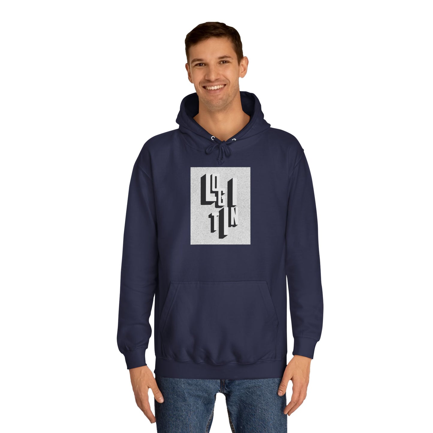 Minimalist Hoodie, Unisex Sweatshirt, Cozy Campus Wear, Student Gift, Modern Graphic Hoodie