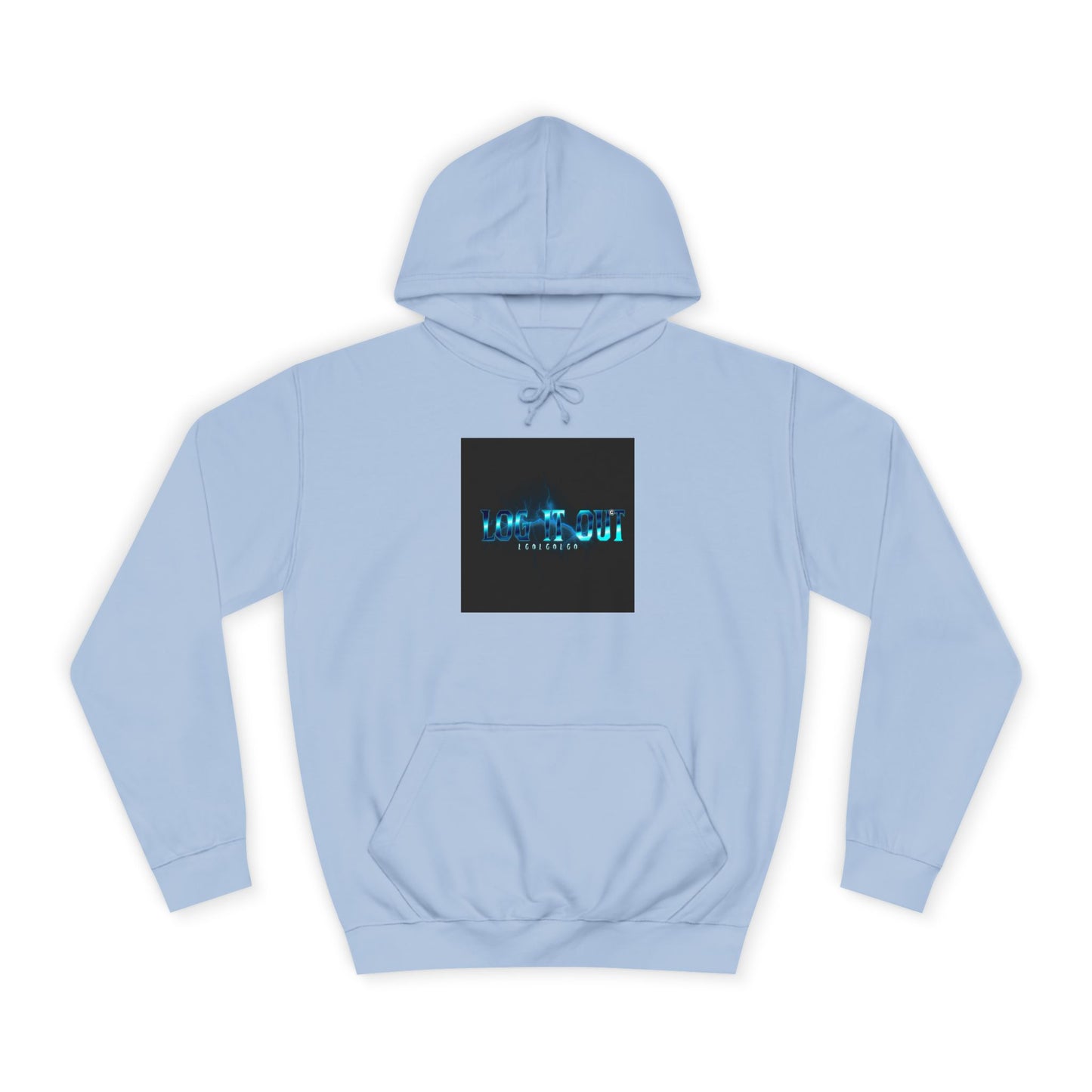 Unisex Log it out Hoodie with Digital Glow Design - Perfect for Gifts, Casual Wear,Events, Graphic Sweatshirt