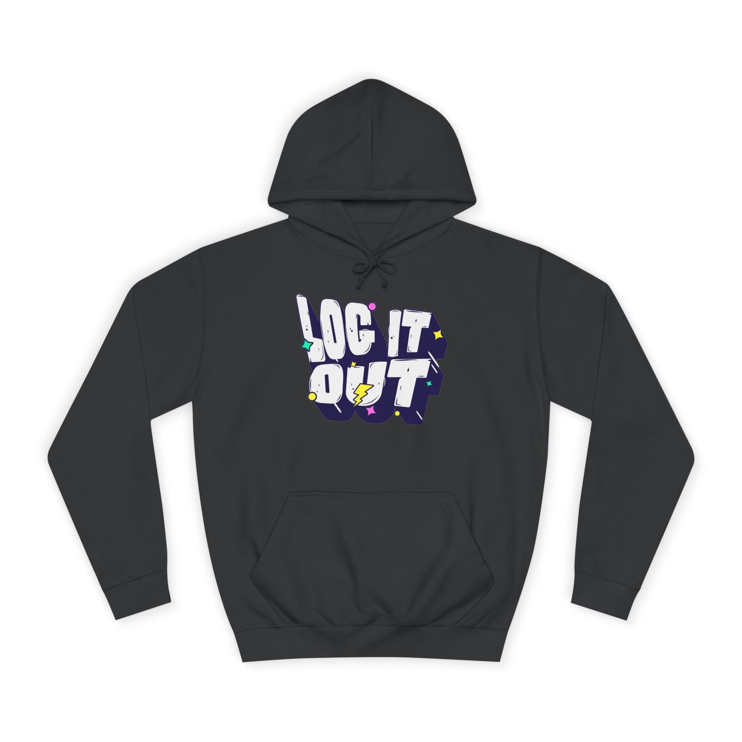 Unisex Hoodie with 'LOC IT OUT' Graphic, Cozy Casual Wear, Perfect for Events, Great Gift Idea