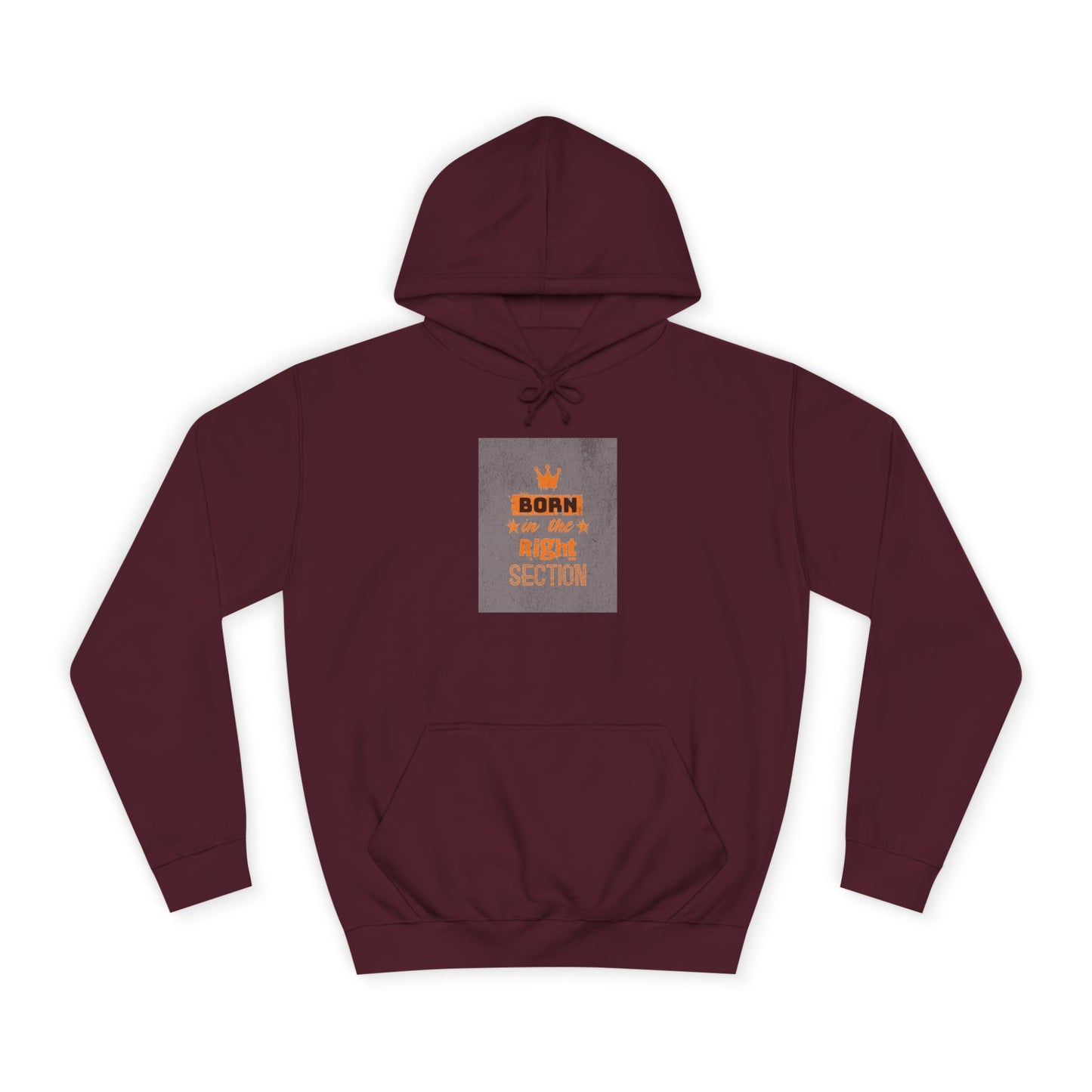 Born in the Right Section Hoodie | Unisex College Sweatshirt, Casual Wear, Gift for Any One,Apparel, Trendy Hoodie