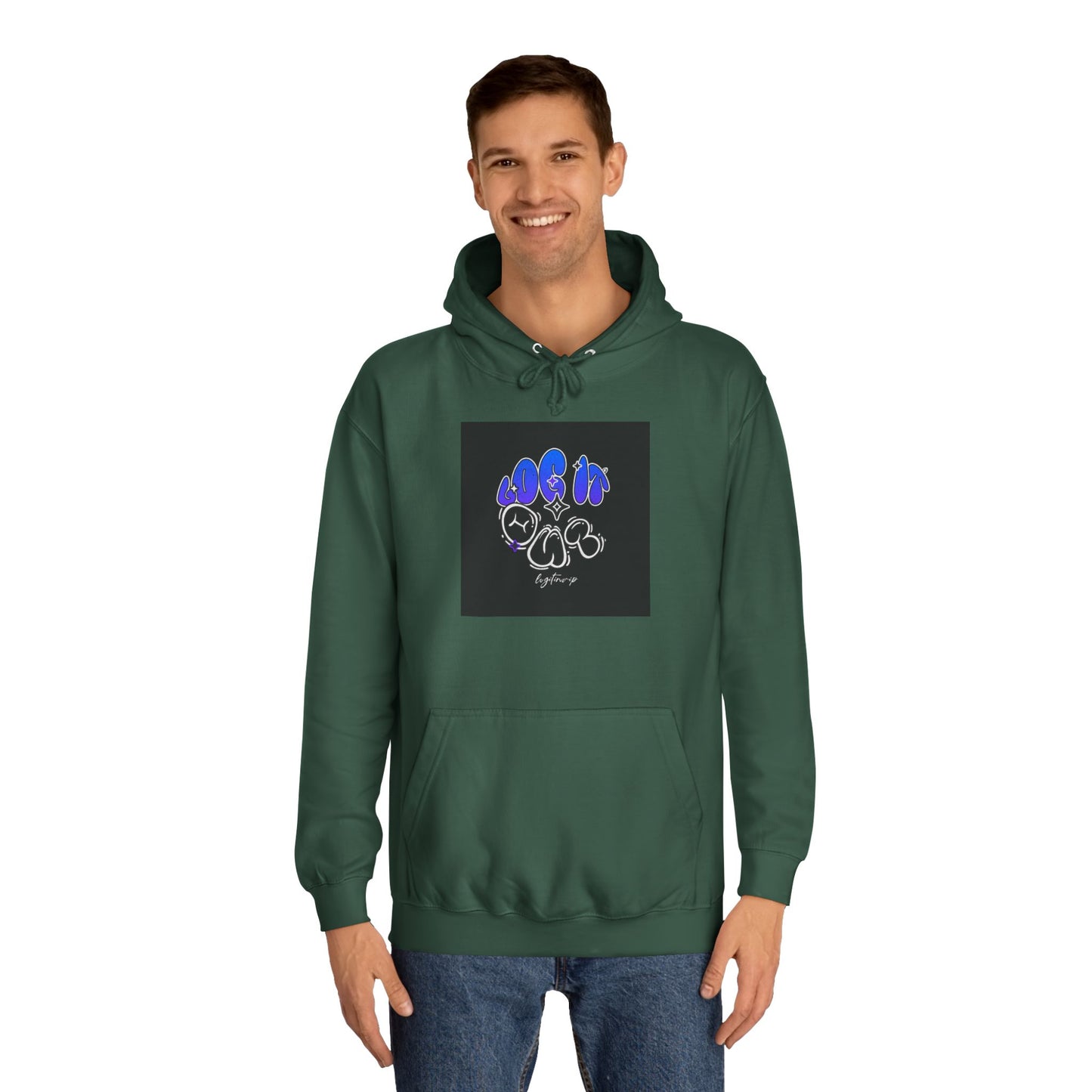 Vibrant Log it out Spirit Hoodie, Unisex Hoodie, Comfortable Sweatshirt, Graphic Hooded Sweatshirt,