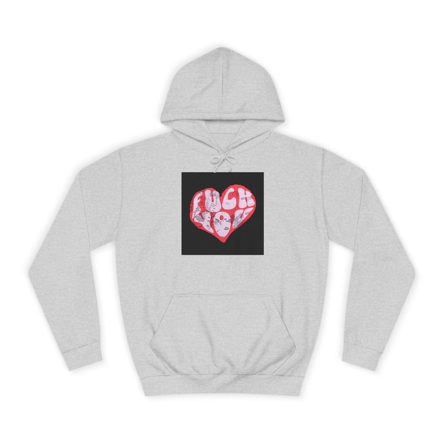 Unisex Hoodie with Bold 'F*** You' Heart Design | Trendy Casual Wear, Gift, Streetwear, Unique Hoodie, Everyday Comfort