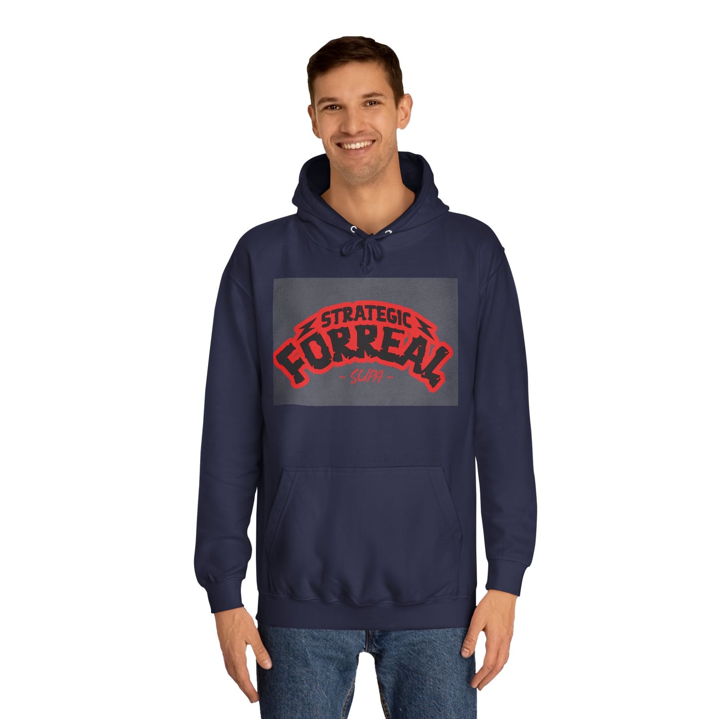 Unisex Hoodie - Strategic Forreal Design, Perfect for Casual Wear