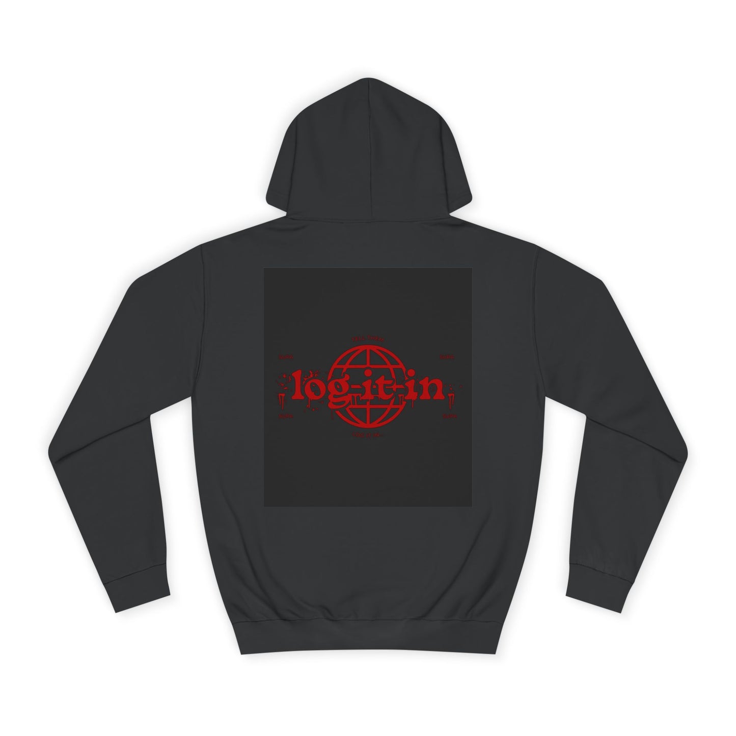 Unisex Log it in Hoodie with Bold Graphic Design, Custom Apparel, Streetwear, Comfortable Hoody, Trendy Gift