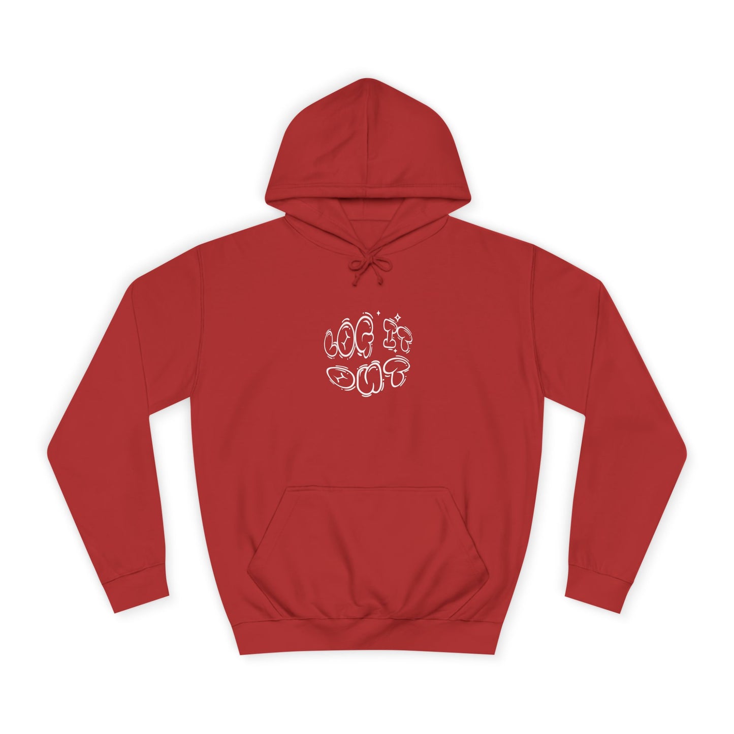 Cozy Unisex Hoodie - "Log It Out" Graphic - Perfect for Casual Wear, Gift