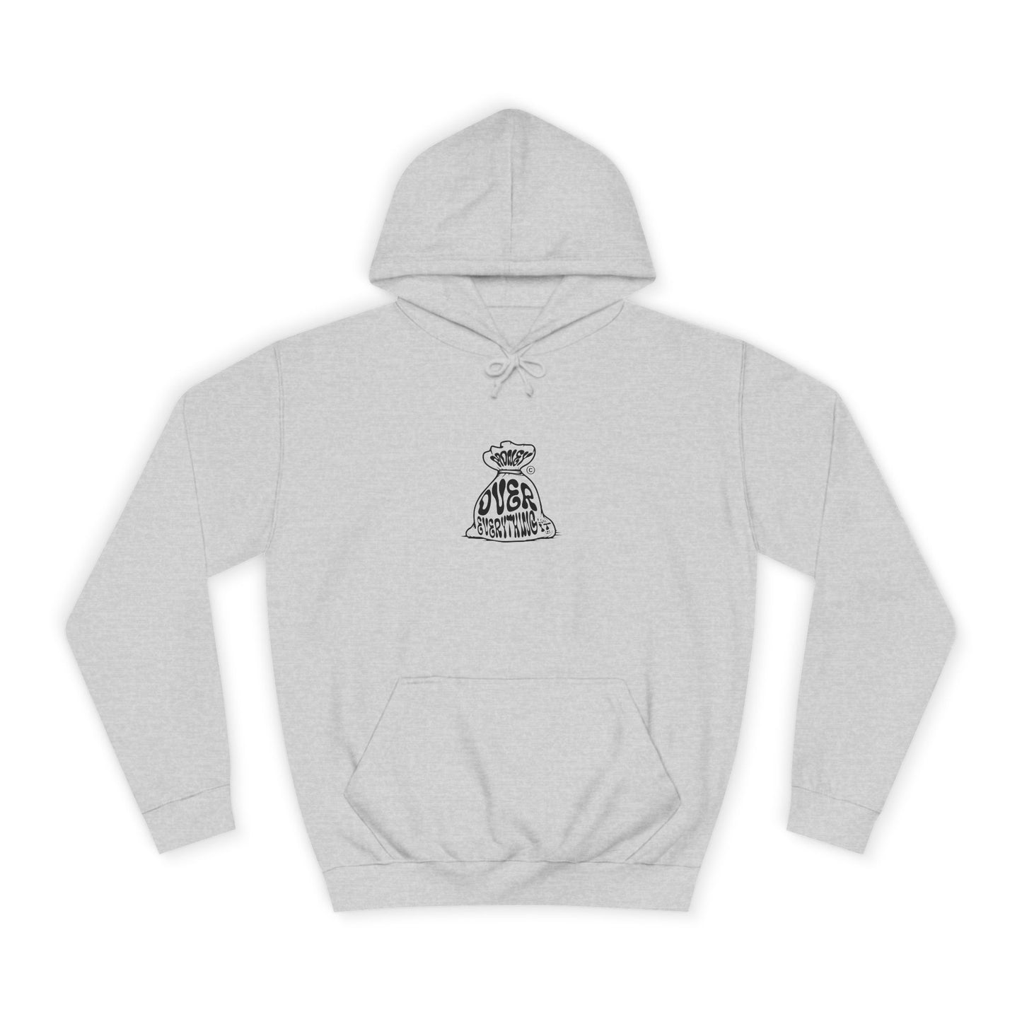 Unisex Money Over Every thing Hoodie with Graphic, Cozy Casual Wear, Perfect Gift, Trendy Hooded Sweatshirt