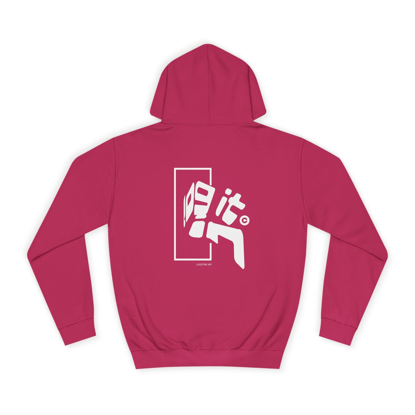 Unisex Log it in Hoodie with Bold Graphic, Casual Wear, Custom Apparel, Gift, Trendy Streetwear