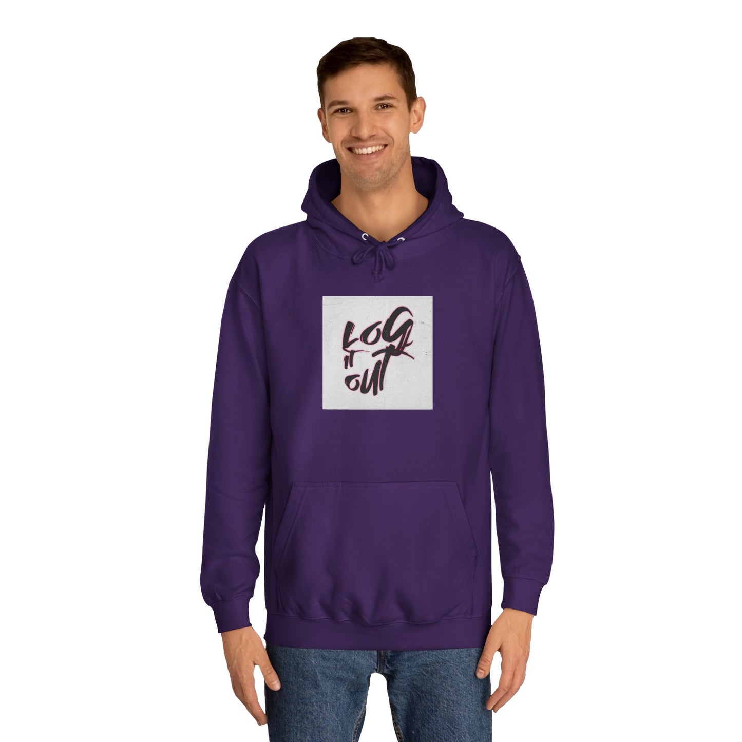 Stylish Unisex Hoodie for Casual Comfort, Perfect for Every day, Log It Out Design, Gift, College Apparel,
