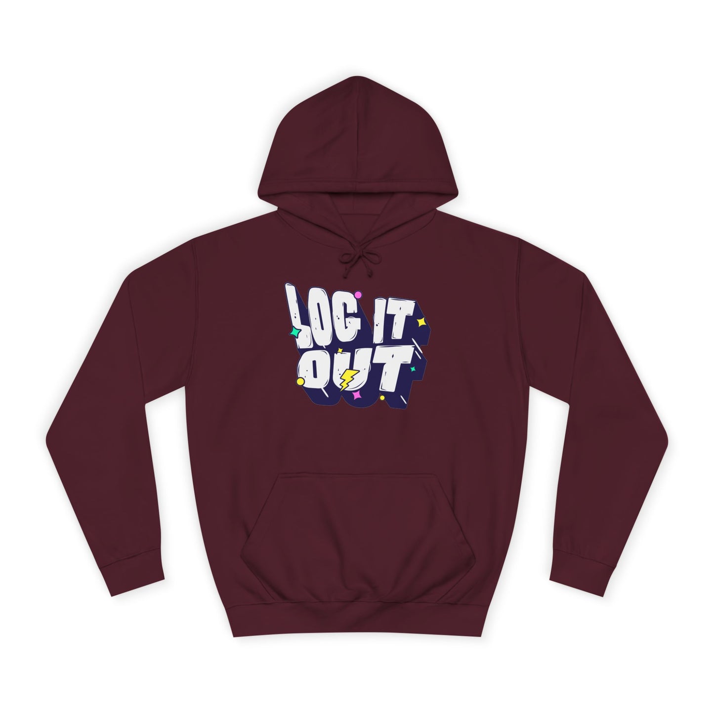 Unisex Hoodie with 'LOC IT OUT' Graphic, Cozy Casual Wear, Perfect for Events, Great Gift Idea