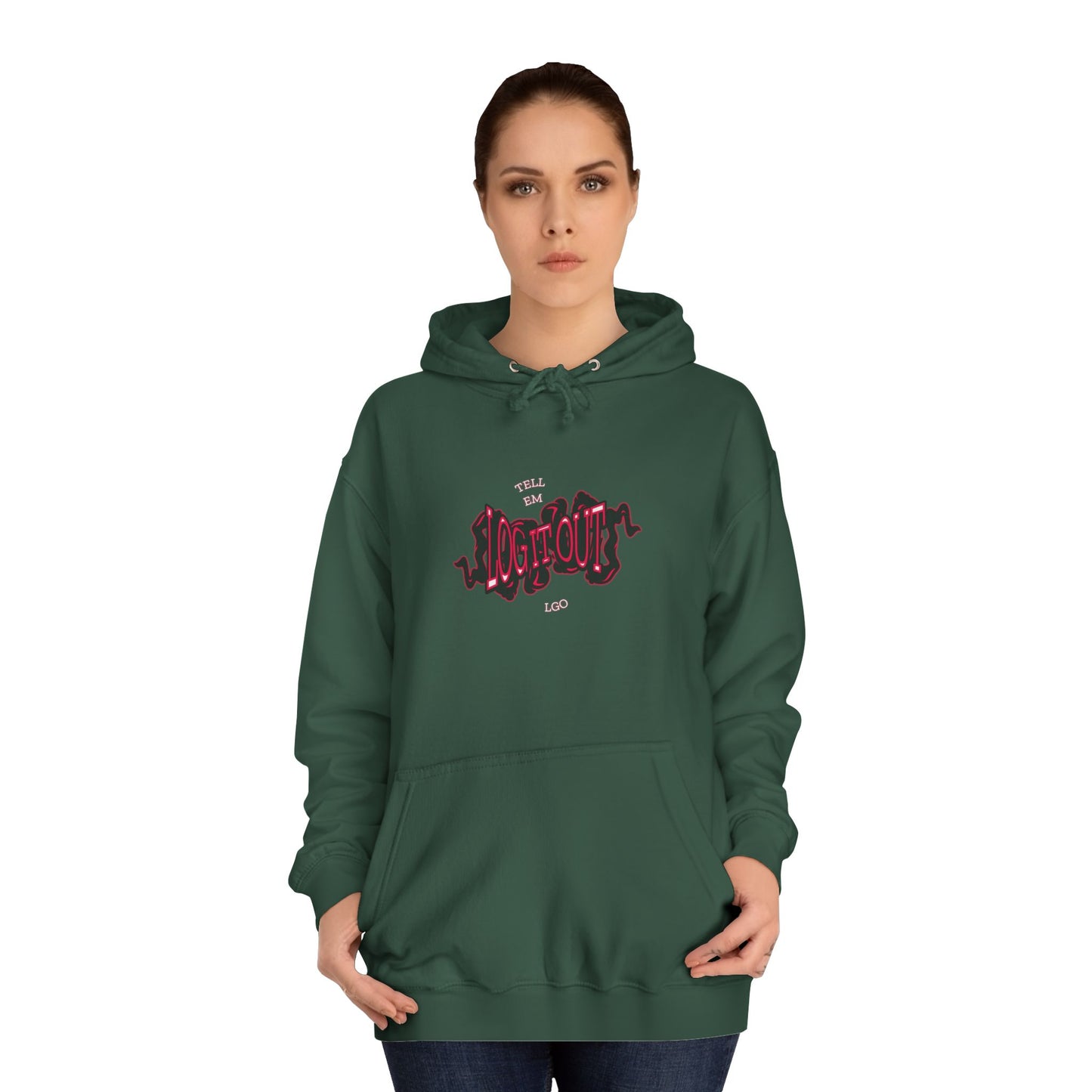 Unisex Hoodie with 'Log it Out' Design, Cozy Sweatshirt,Trendy Apparel, Gift, Lounge Wear, Trendy Hoodie