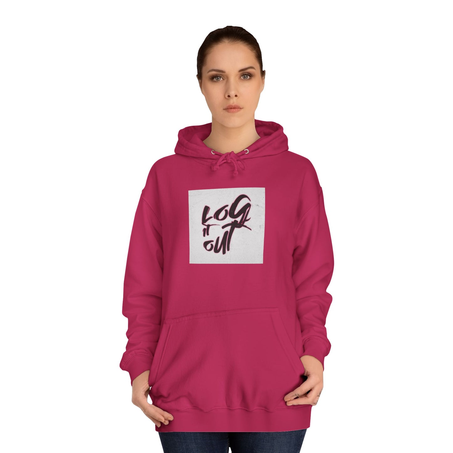 Stylish Unisex Hoodie for Casual Comfort, Perfect for Every day, Log It Out Design, Gift, College Apparel,