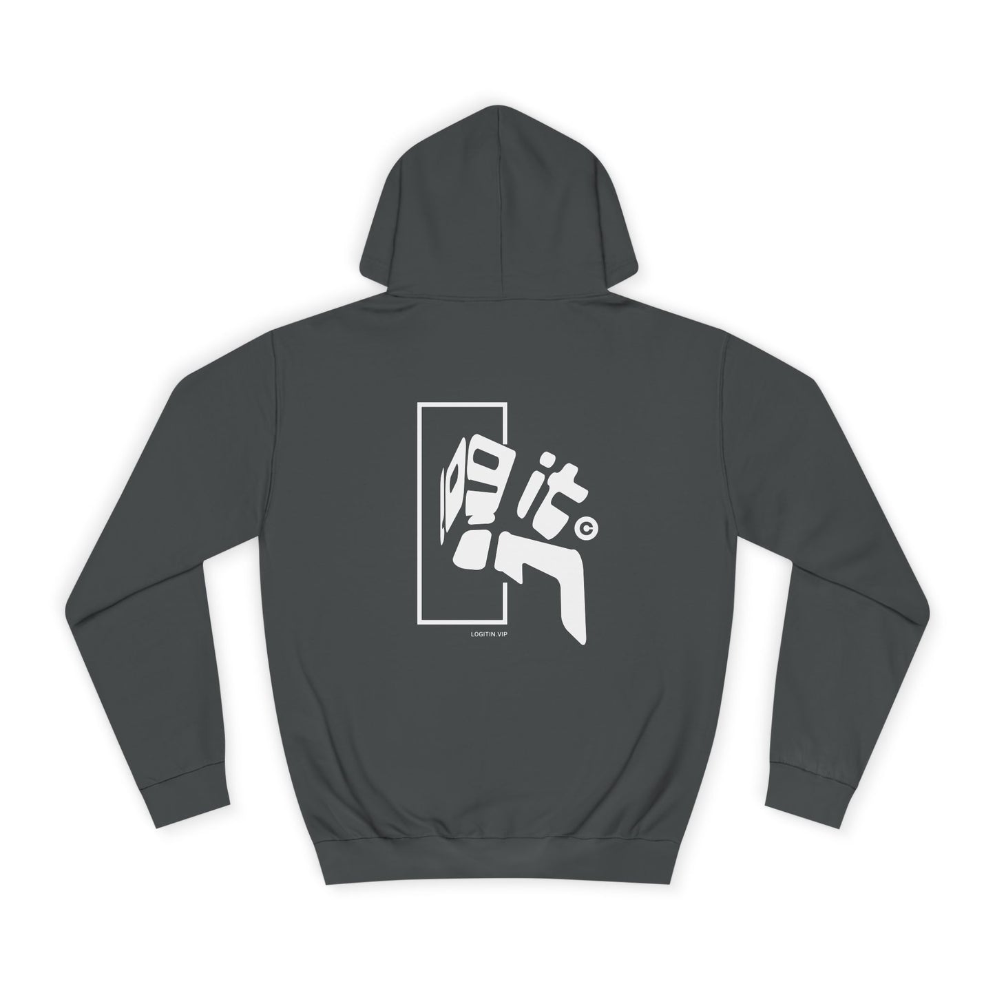 Unisex Log it in Hoodie with Bold Graphic, Casual Wear, Custom Apparel, Gift, Trendy Streetwear