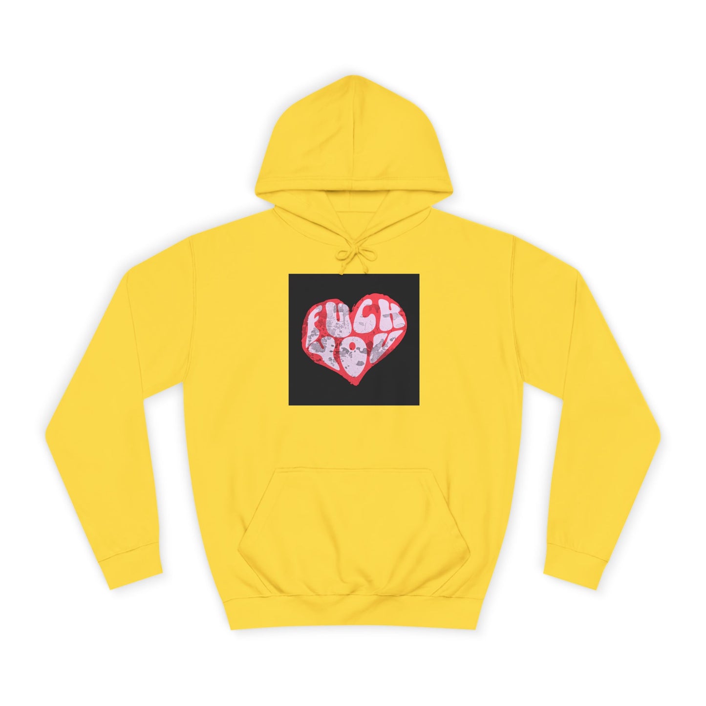 Unisex Hoodie with Bold 'F*** You' Heart Design | Trendy Casual Wear, Gift, Streetwear, Unique Hoodie, Everyday Comfort