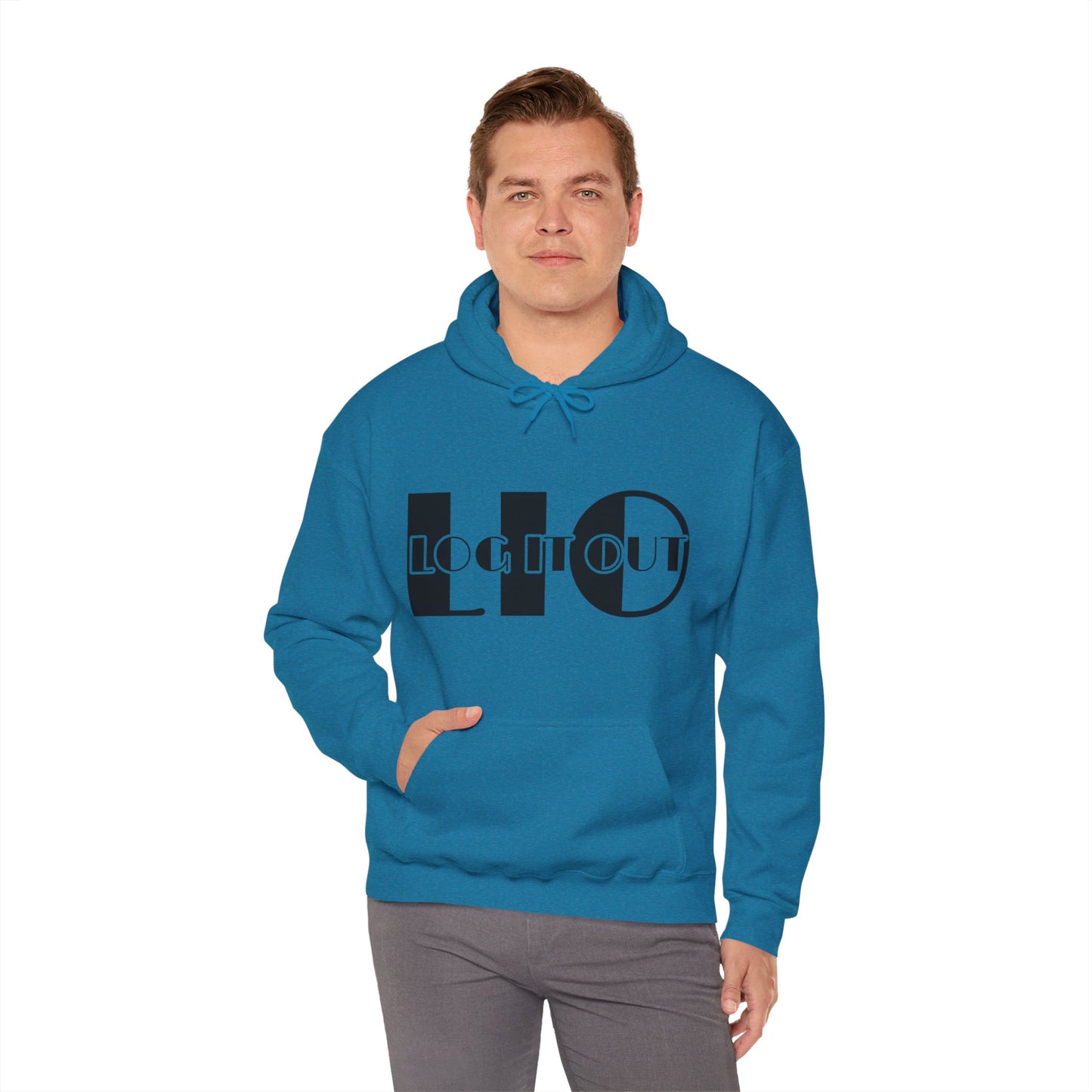 Log it out Unisex Heavy Blend™ Hooded Sweatshirt