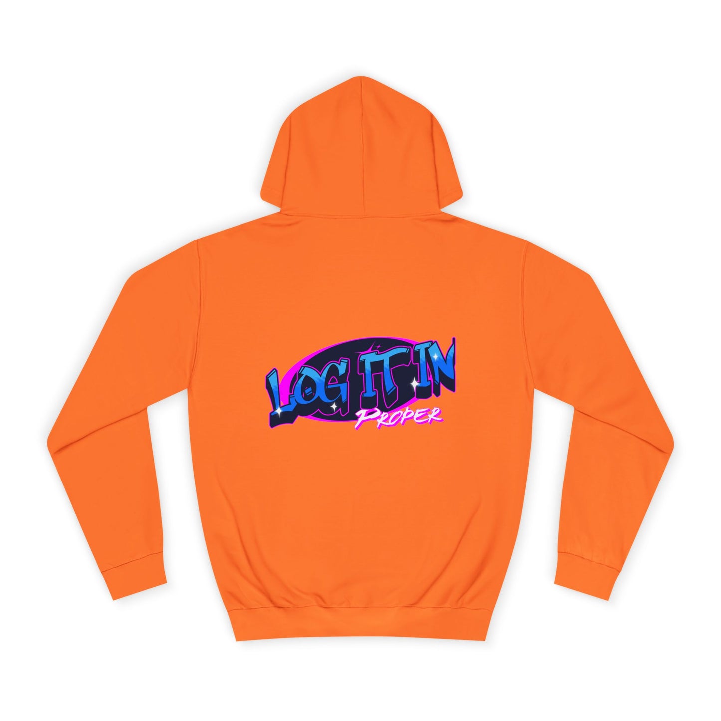 Vibrant Hoodie - Log It In, Unisex Pullover, Cozy Sweatshirt, College Apparel, Gift for Students, Trendy Fashion