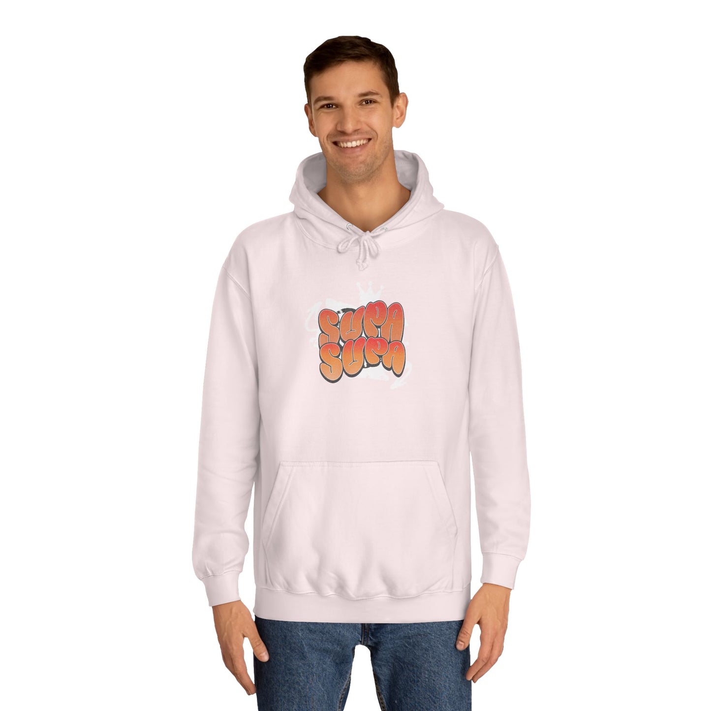 Unisex Hoodie with Retro 'Supa Supa' Design
