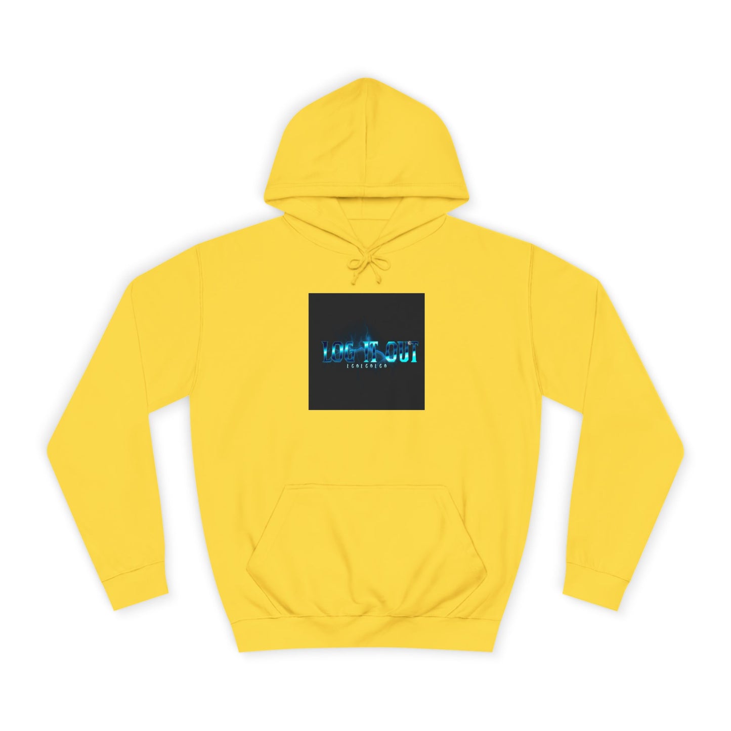 Unisex Log it out Hoodie with Digital Glow Design - Perfect for Gifts, Casual Wear,Events, Graphic Sweatshirt