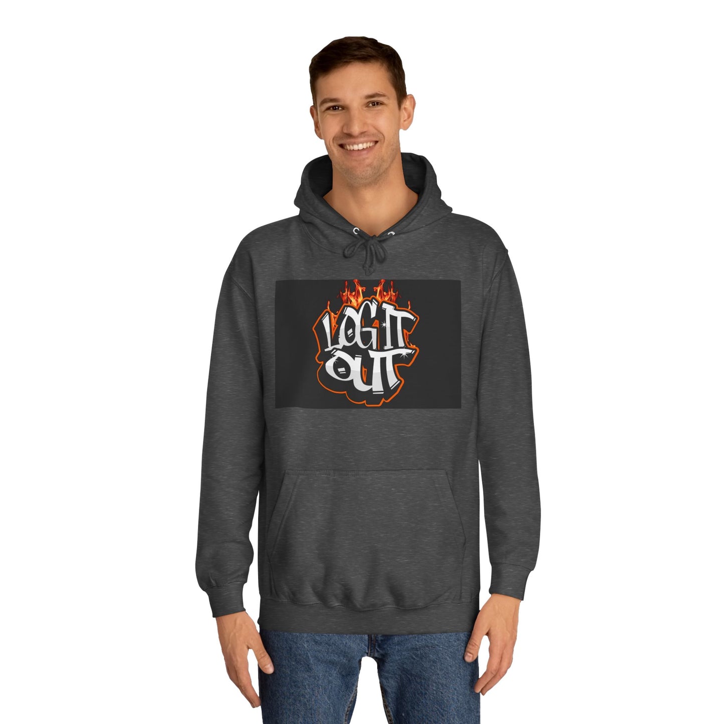 Stylish Unisex Hoodie with 'Log It Out' Design, Cozy Wear, Trendy Streetwear, Perfect for Parties