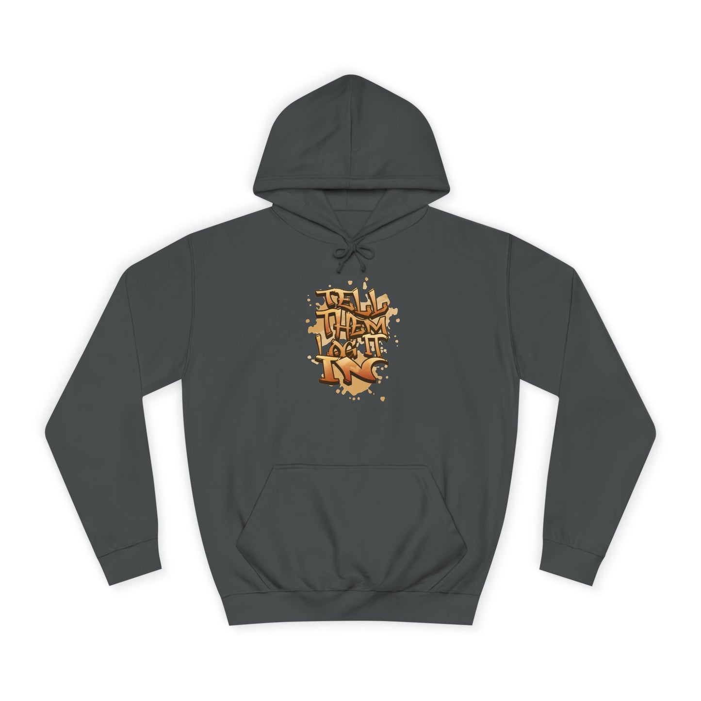 Urban Graffiti Hoodie, Unisex 'TELL EM LOG IT IN'Hoodie for Casual Wear, Streetwear, Hip-Hop Fashion, Graphic Hoodie