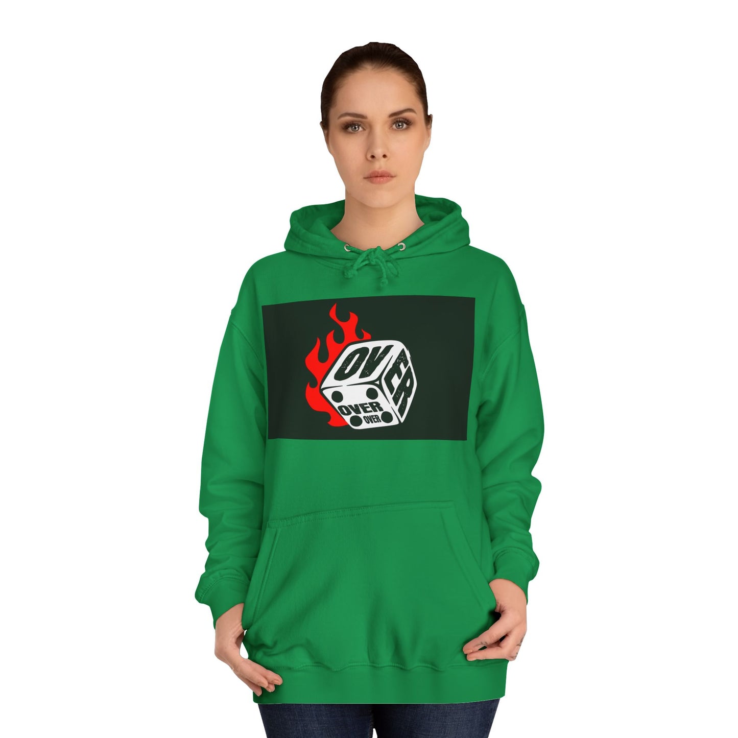 OVER Graphic Hoodie, Oversized Sweatshirt, Trendy Unisex Hoodie, Gift, Casual Layering Top