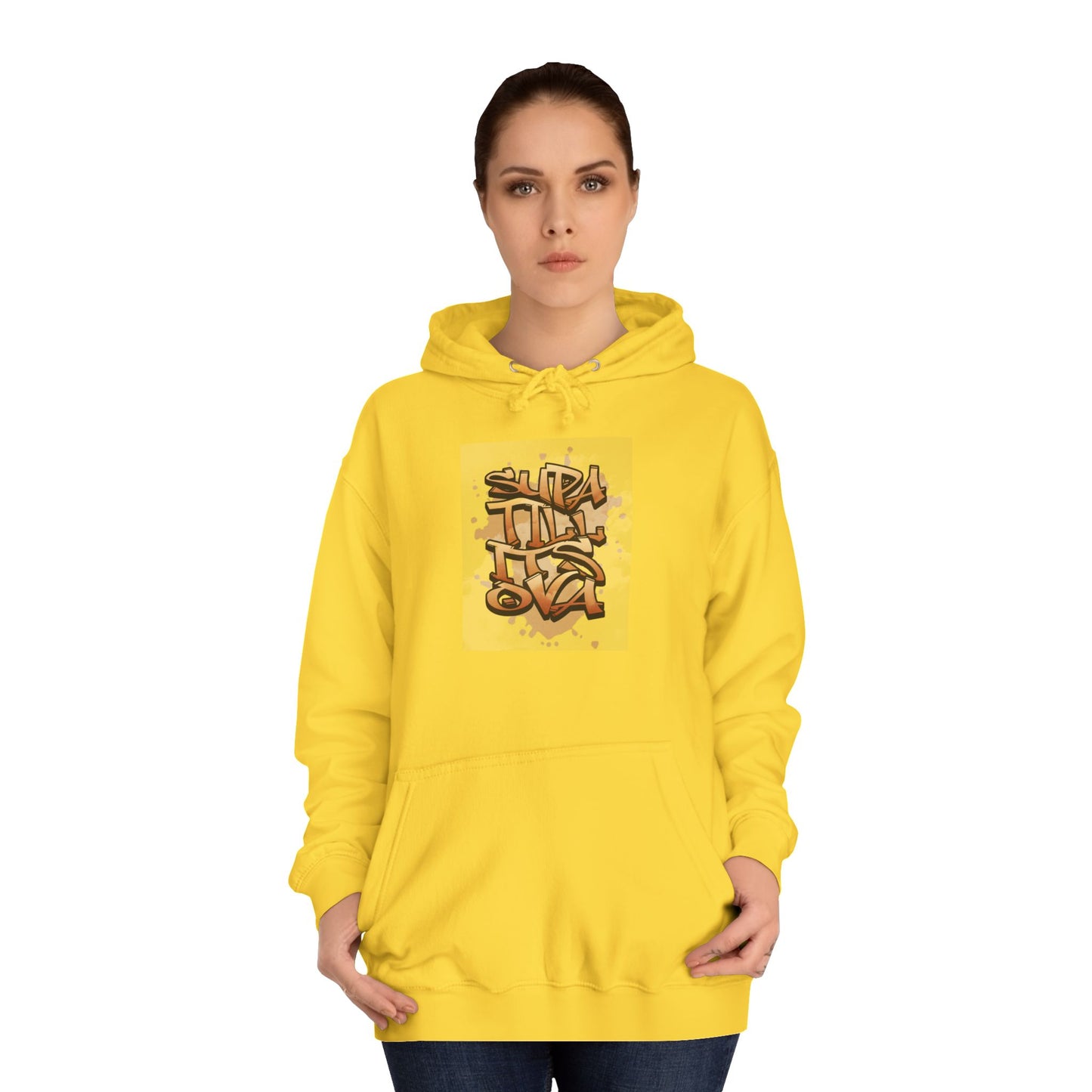 Urban Graffiti Unisex Supa till its Ova Hoodie, Streetwear Fashion, Trendy Gift, Casual Wear, Art-Inspired Apparel
