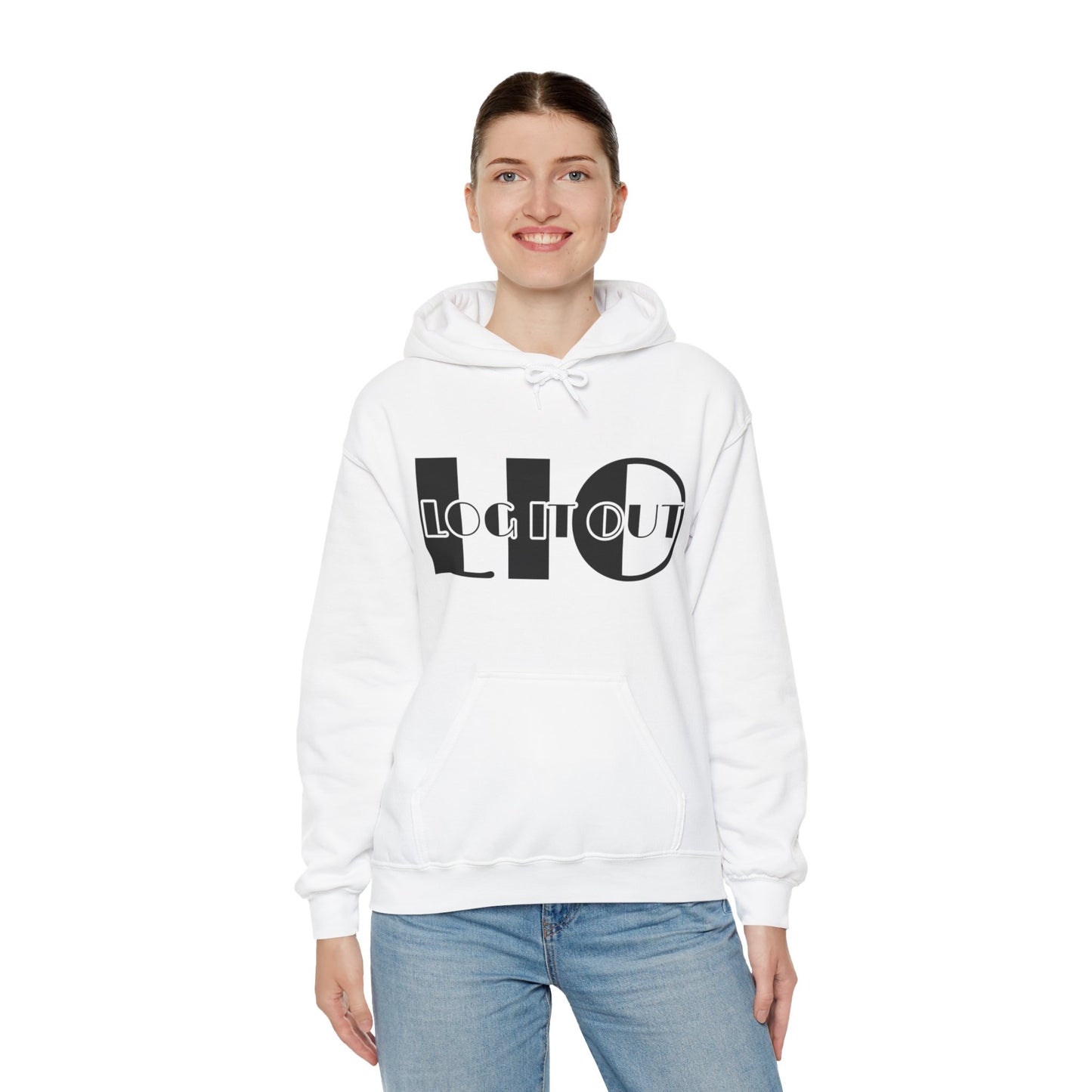 Log it out Unisex Heavy Blend™ Hooded Sweatshirt