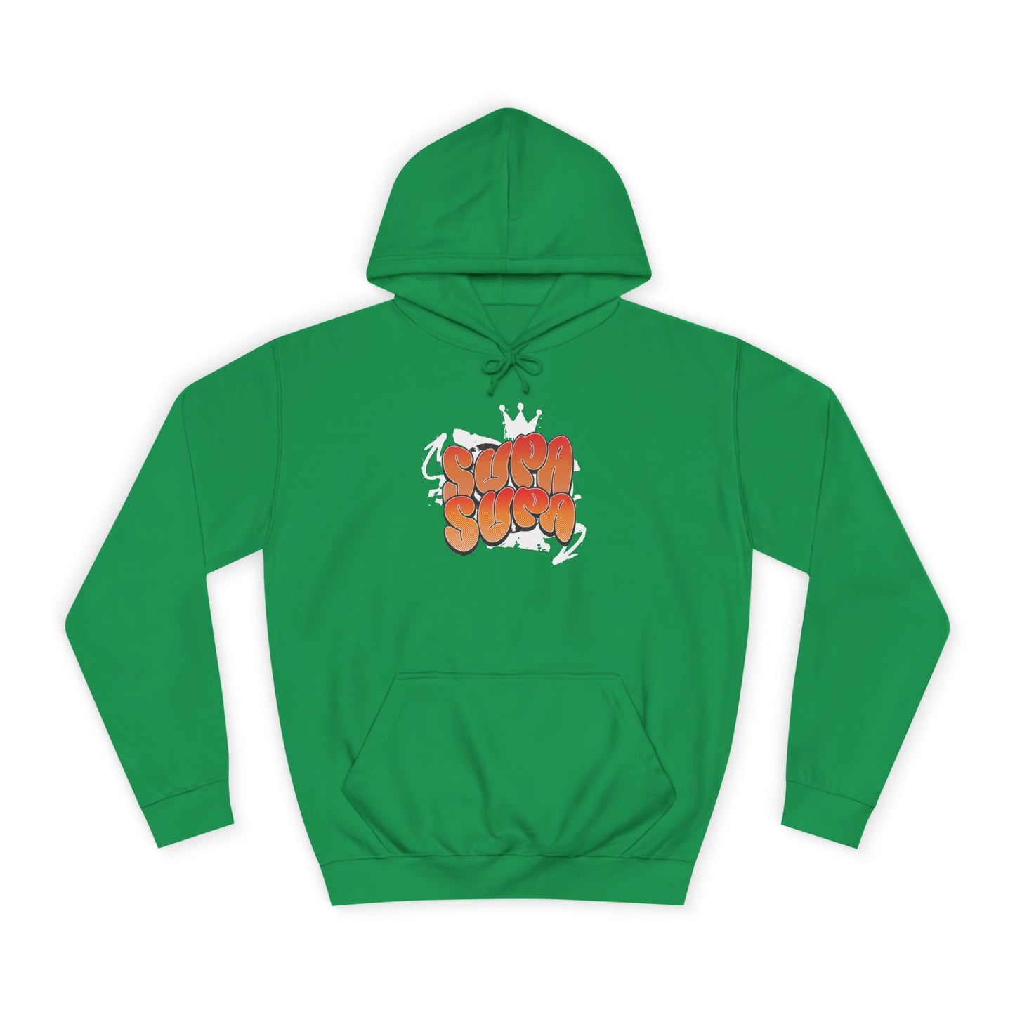 Unisex Hoodie with Retro 'Supa Supa' Design