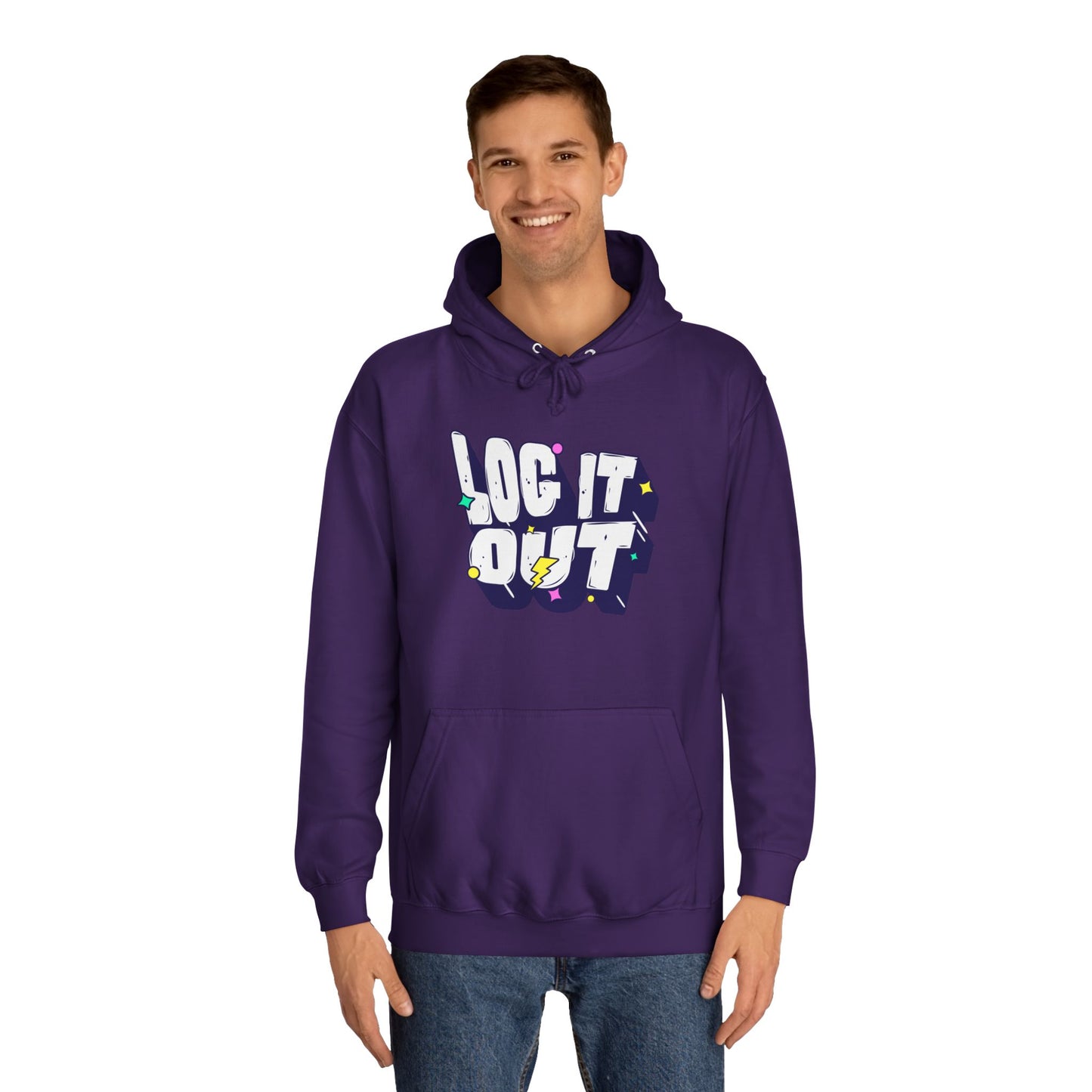 Unisex Hoodie with 'LOC IT OUT' Graphic, Cozy Casual Wear, Perfect for Events, Great Gift Idea
