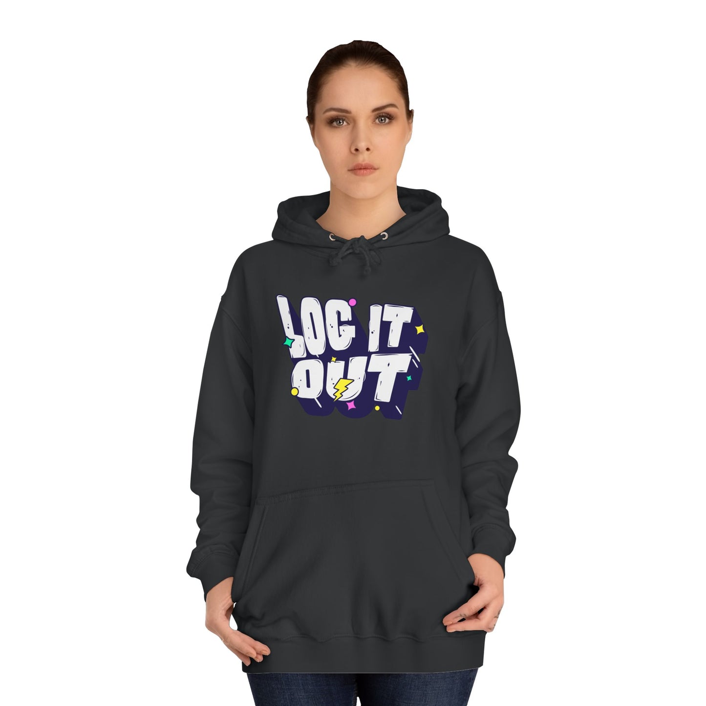 Unisex Hoodie with 'LOC IT OUT' Graphic, Cozy Casual Wear, Perfect for Events, Great Gift Idea