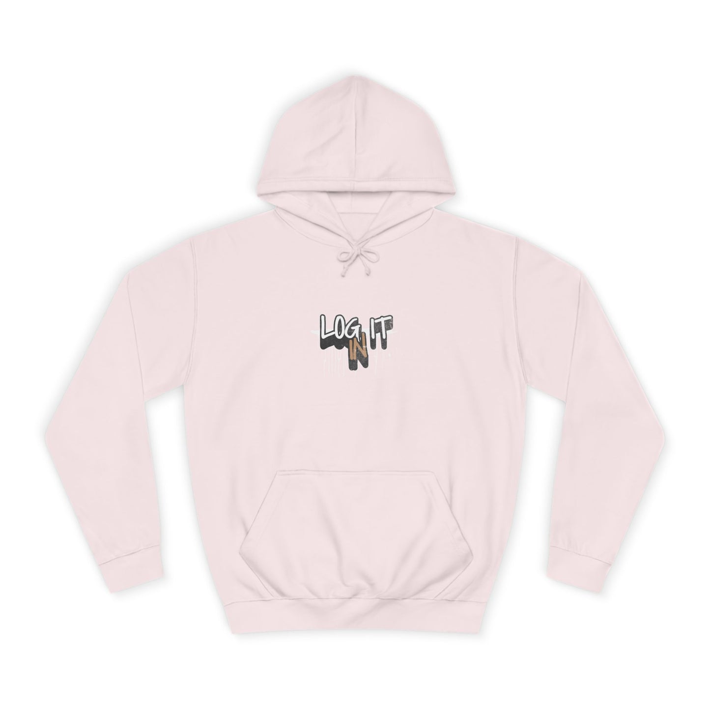 Stylish Unisex Log it in Hoodie, Cozy Custom Wear, Custom Apparel, Trendy Sweatshirt, Casual Hooded Top, Comfortable Daily Wear