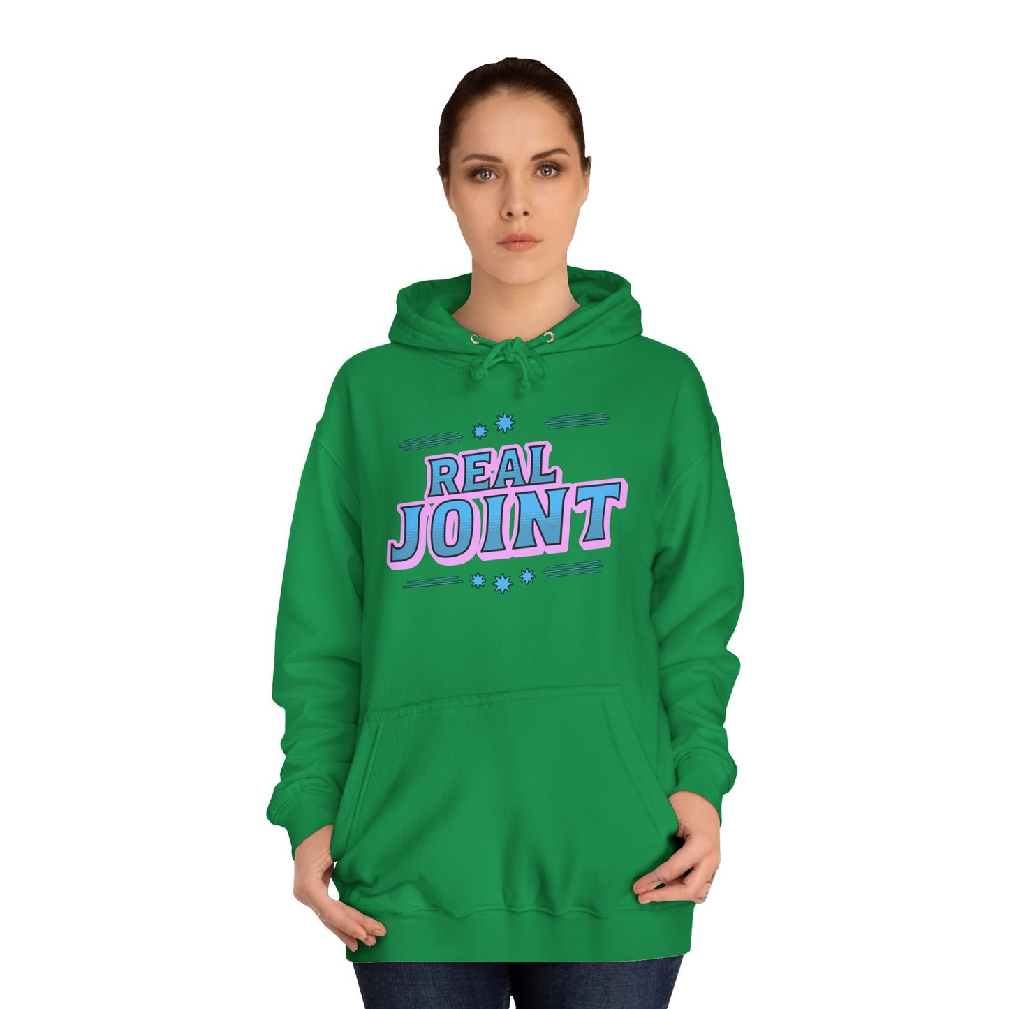 Unisex Hoodie - 'Real Joint' Graphic Sweatshirt for Casual Style