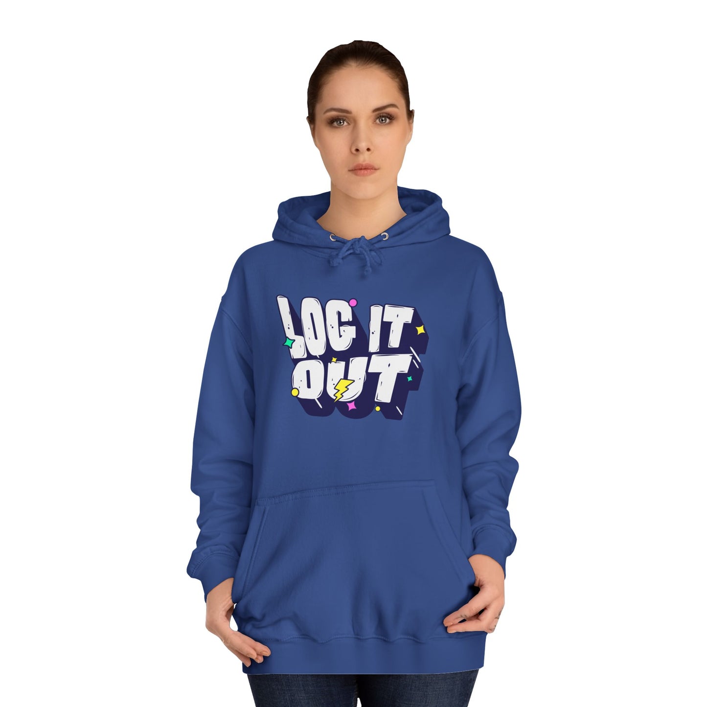 Unisex Hoodie with 'LOC IT OUT' Graphic, Cozy Casual Wear, Perfect for Events, Great Gift Idea