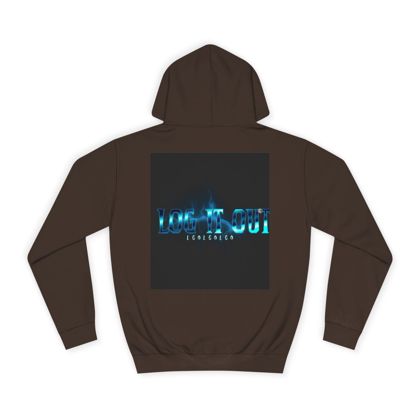Unisex Log it out Hoodie with Digital Glow Design - Perfect for Gifts, Casual Wear,Events, Graphic Sweatshirt