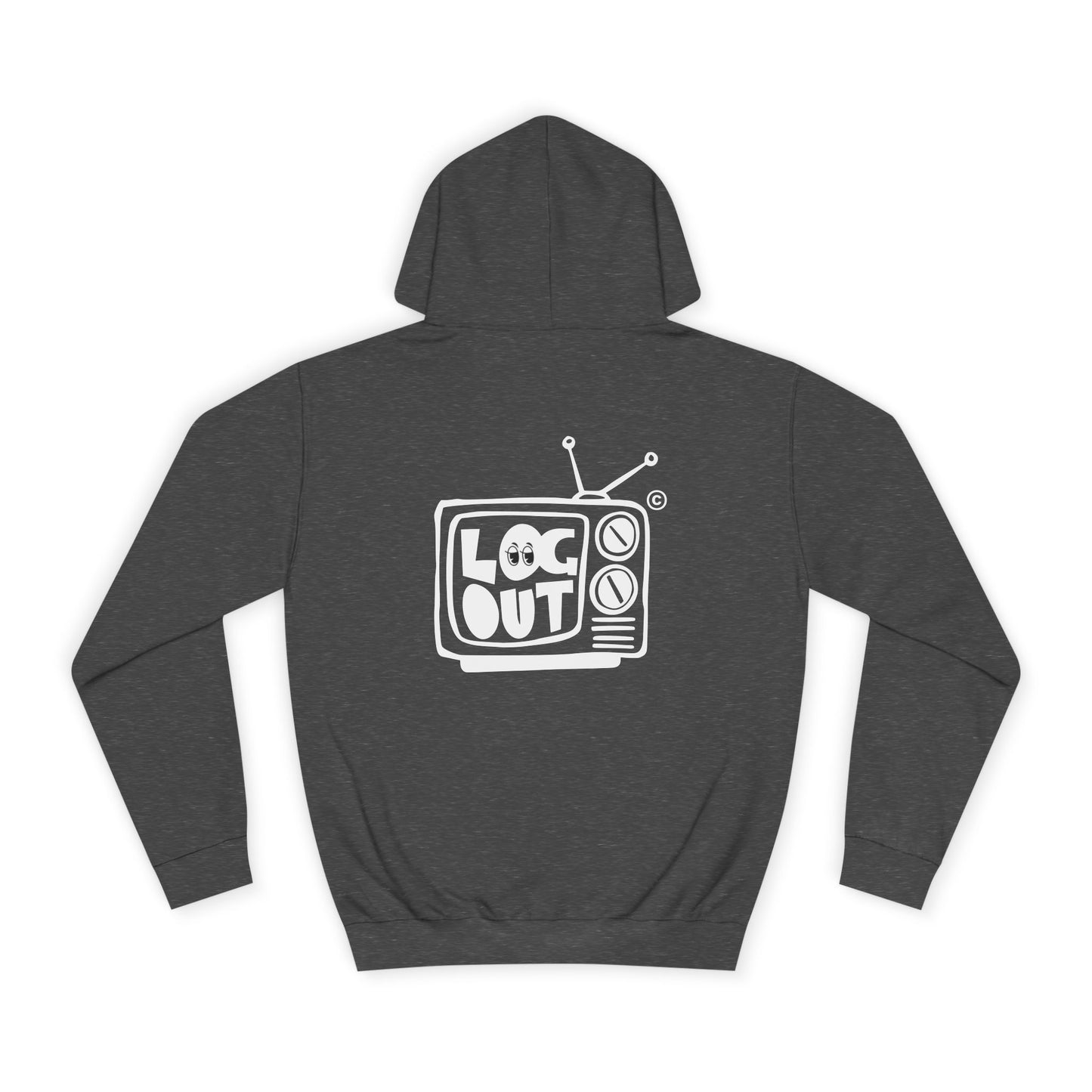 Unisex LOG OUT Hoodie, Cozy Wear, Casual Style, Gift, Trendy Spirit, Everyday Comfort
