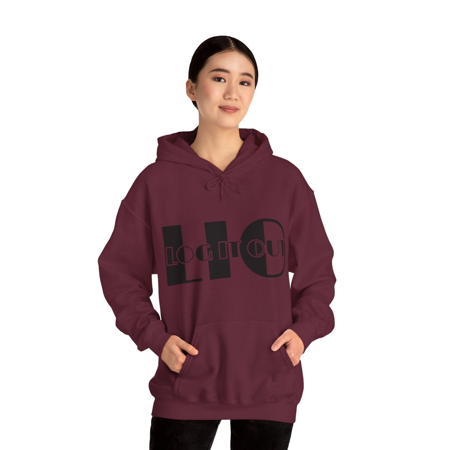 Log it out Unisex Heavy Blend™ Hooded Sweatshirt