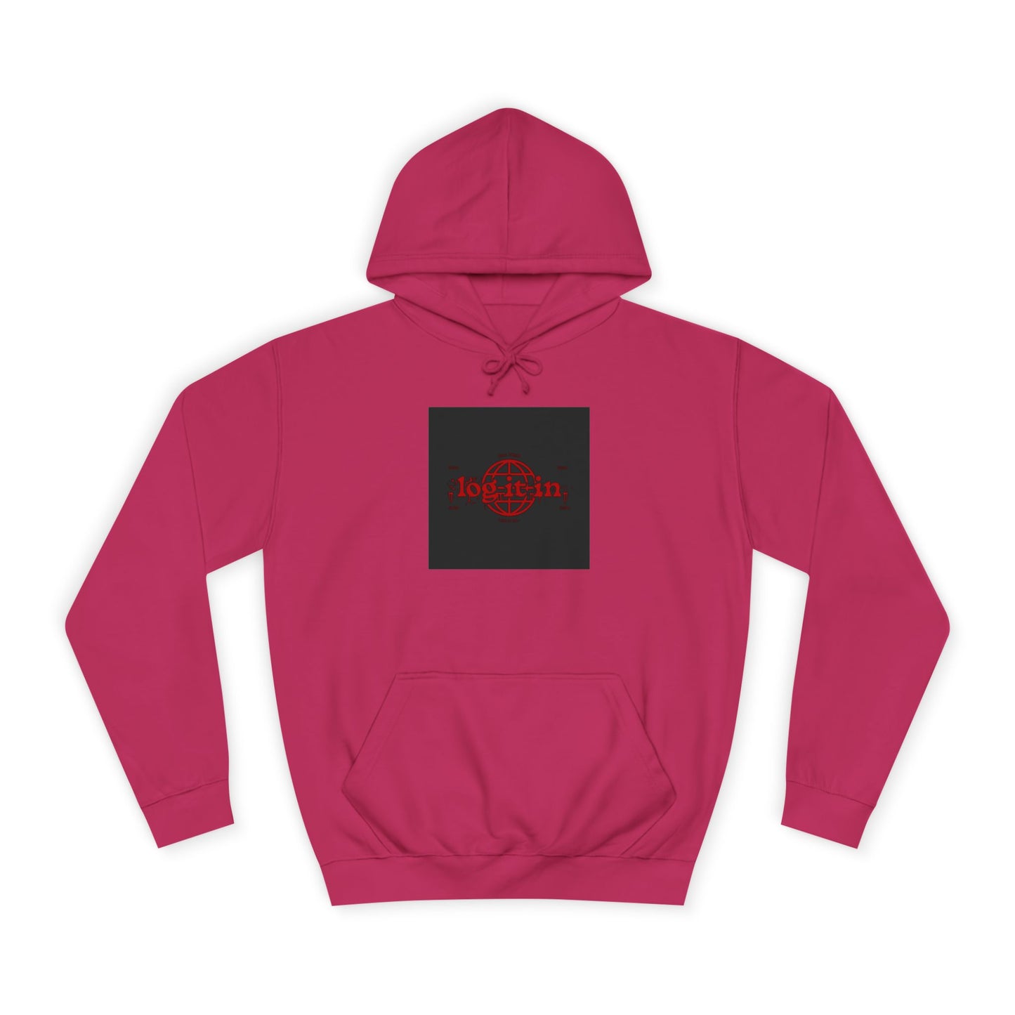 Unisex Log it in Hoodie with Bold Graphic Design, Custom Apparel, Streetwear, Comfortable Hoody, Trendy Gift