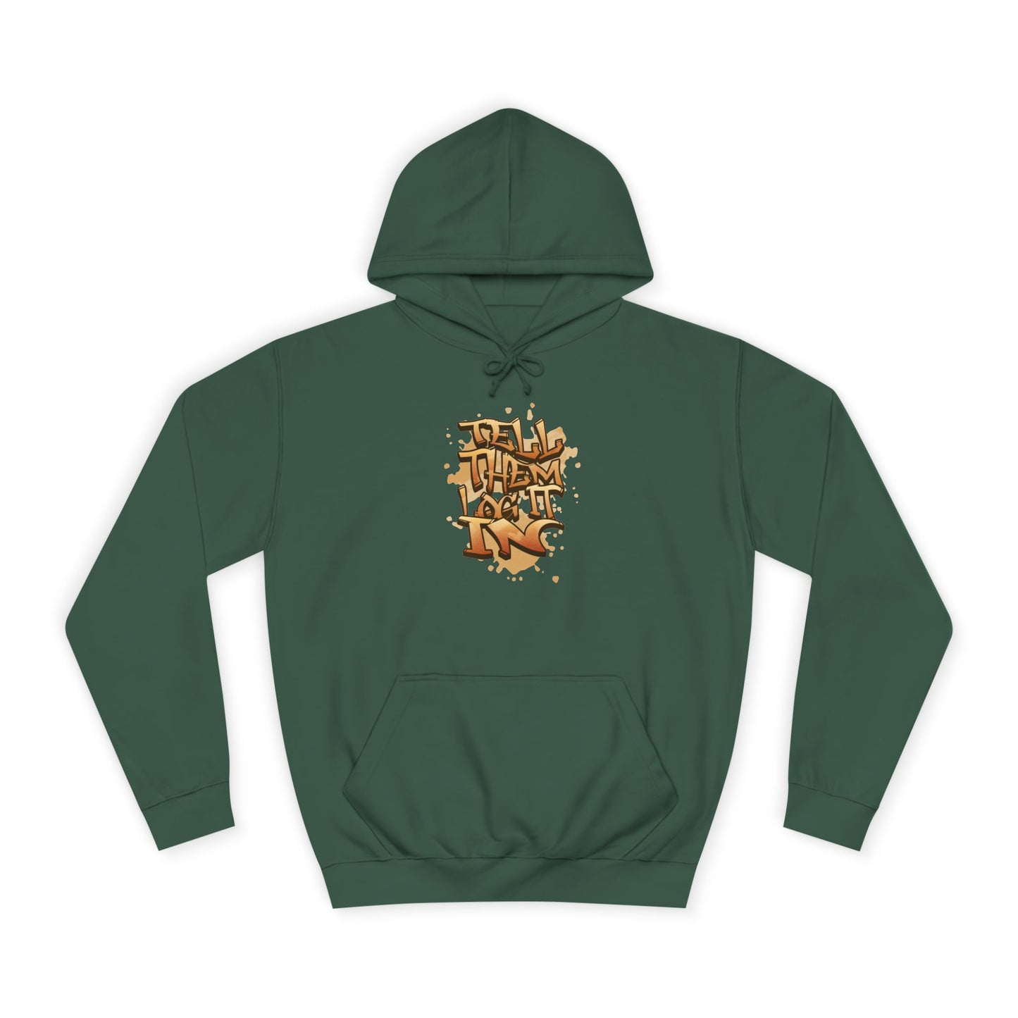 Urban Graffiti Hoodie, Unisex 'TELL EM LOG IT IN'Hoodie for Casual Wear, Streetwear, Hip-Hop Fashion, Graphic Hoodie