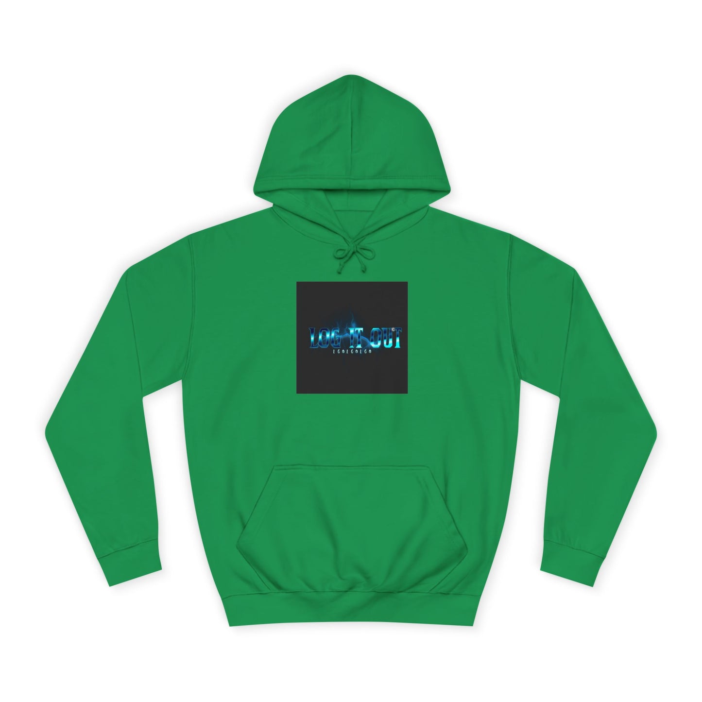 Unisex Log it out Hoodie with Digital Glow Design - Perfect for Gifts, Casual Wear,Events, Graphic Sweatshirt