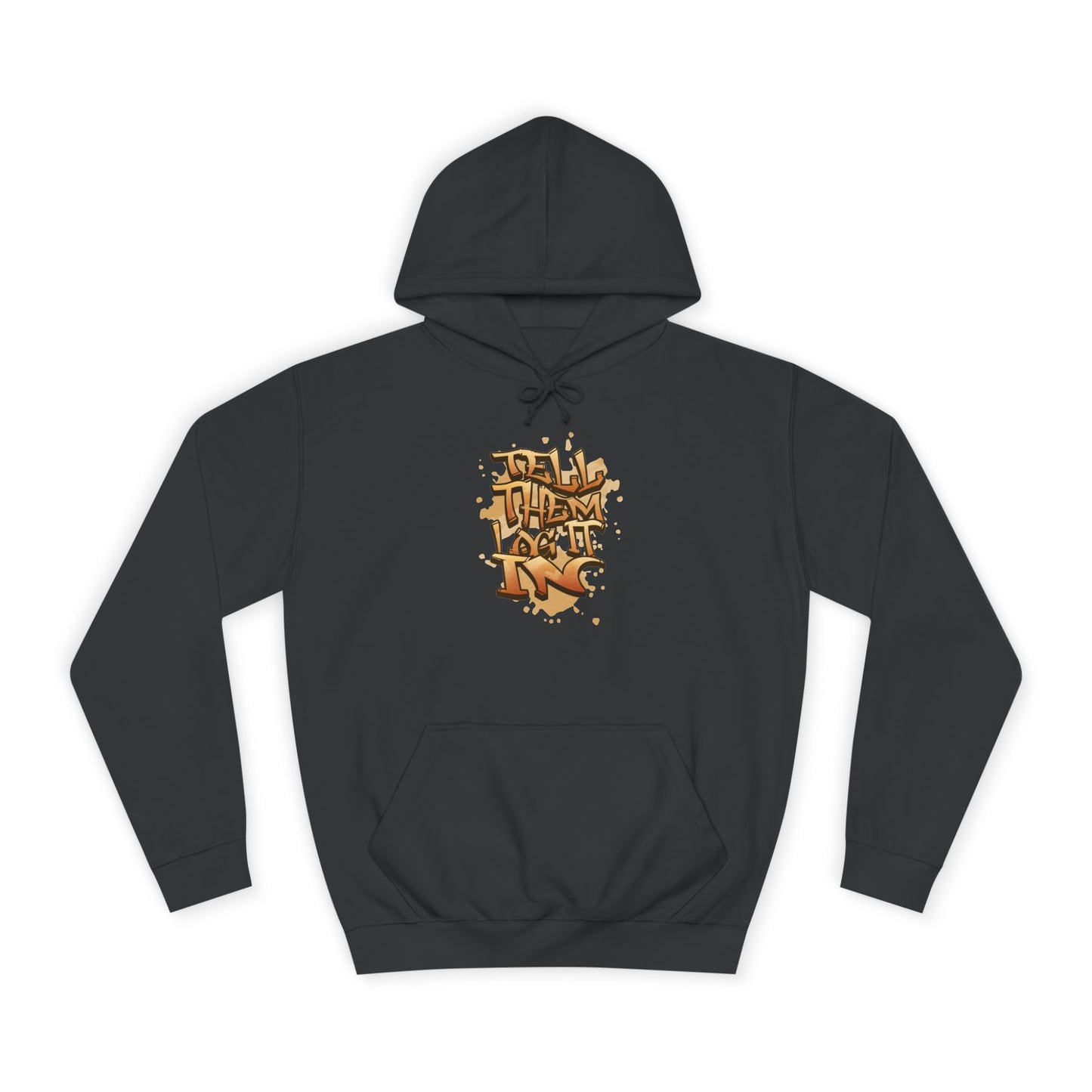 Urban Graffiti Hoodie, Unisex 'TELL EM LOG IT IN'Hoodie for Casual Wear, Streetwear, Hip-Hop Fashion, Graphic Hoodie