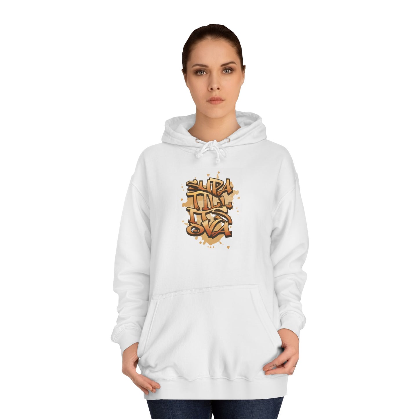 Urban Graffiti Unisex Supa till its Ova Hoodie, Streetwear Fashion, Trendy Gift, Casual Wear, Art-Inspired Apparel