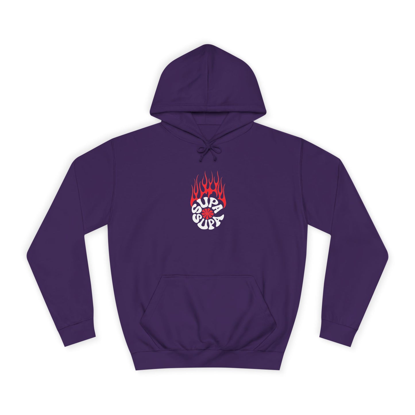 Unisex Flame Supa Supa Graphic Hoodie - Casual Streetwear