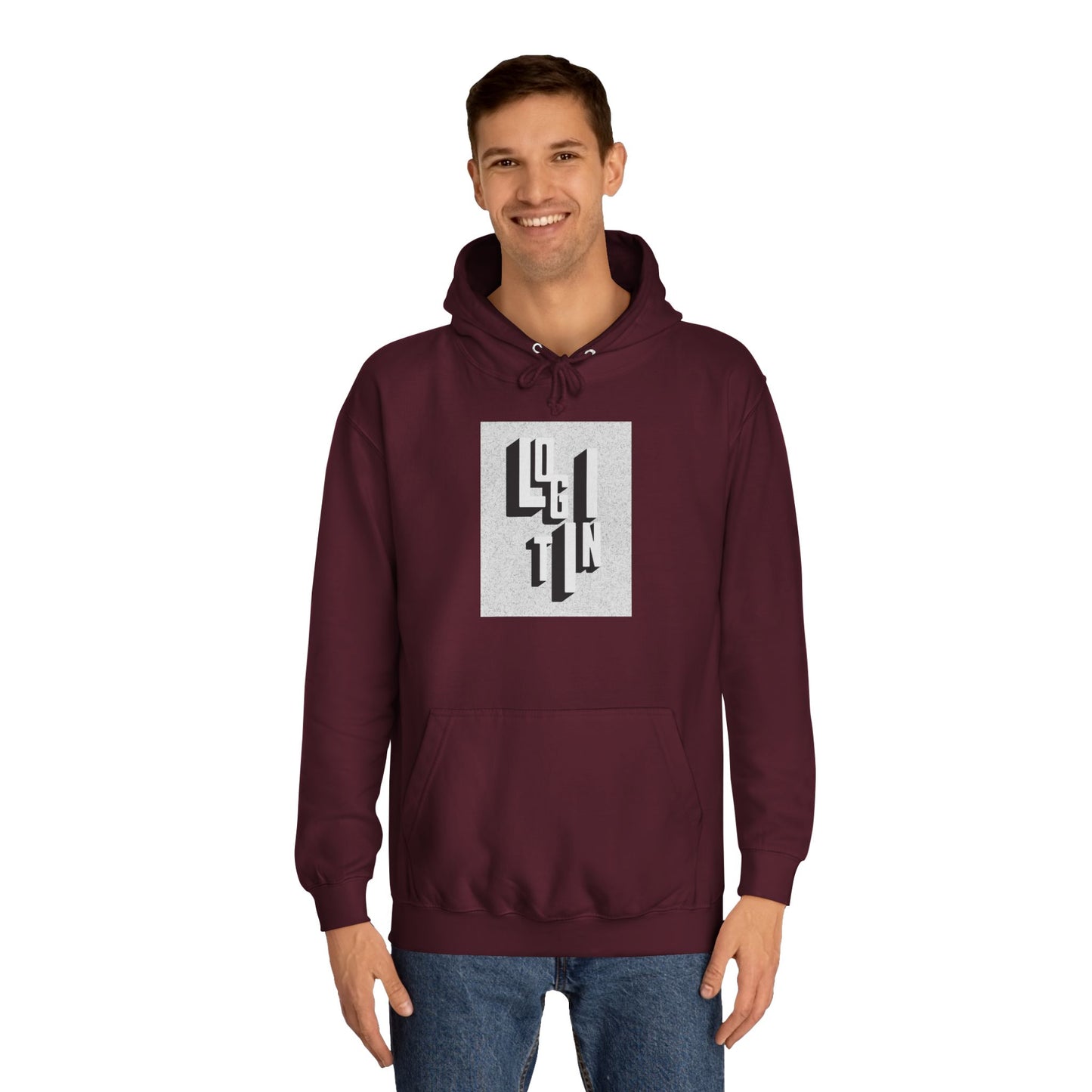 Minimalist Hoodie, Unisex Sweatshirt, Cozy Campus Wear, Student Gift, Modern Graphic Hoodie