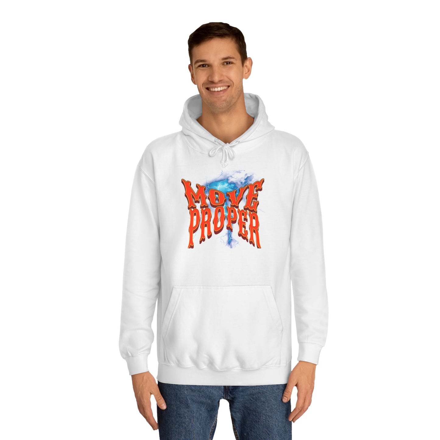 Unisex Hoodie - Move Proper Graphic, Trendy Casual Wear