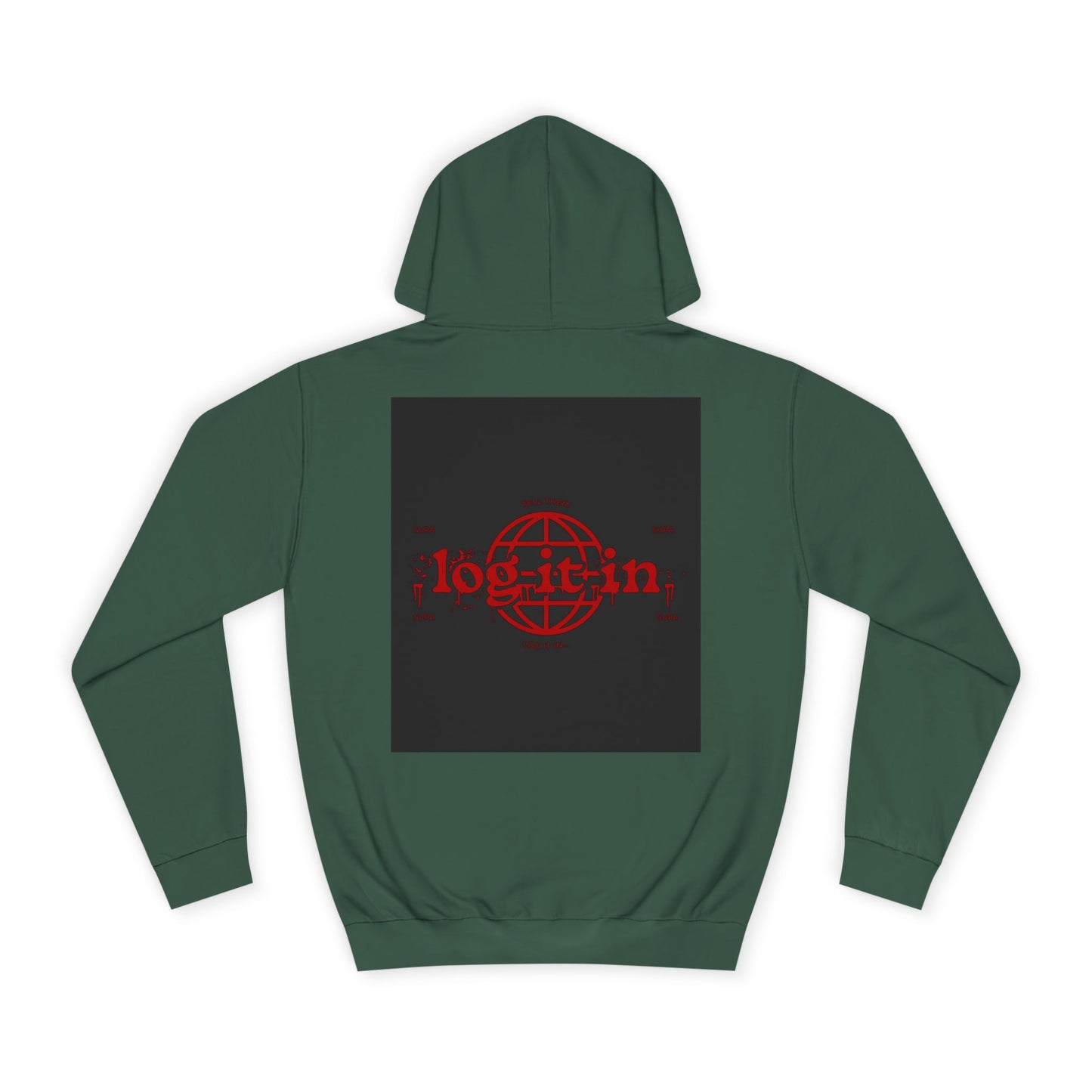 Unisex Log it in Hoodie with Bold Graphic Design, Custom Apparel, Streetwear, Comfortable Hoody, Trendy Gift
