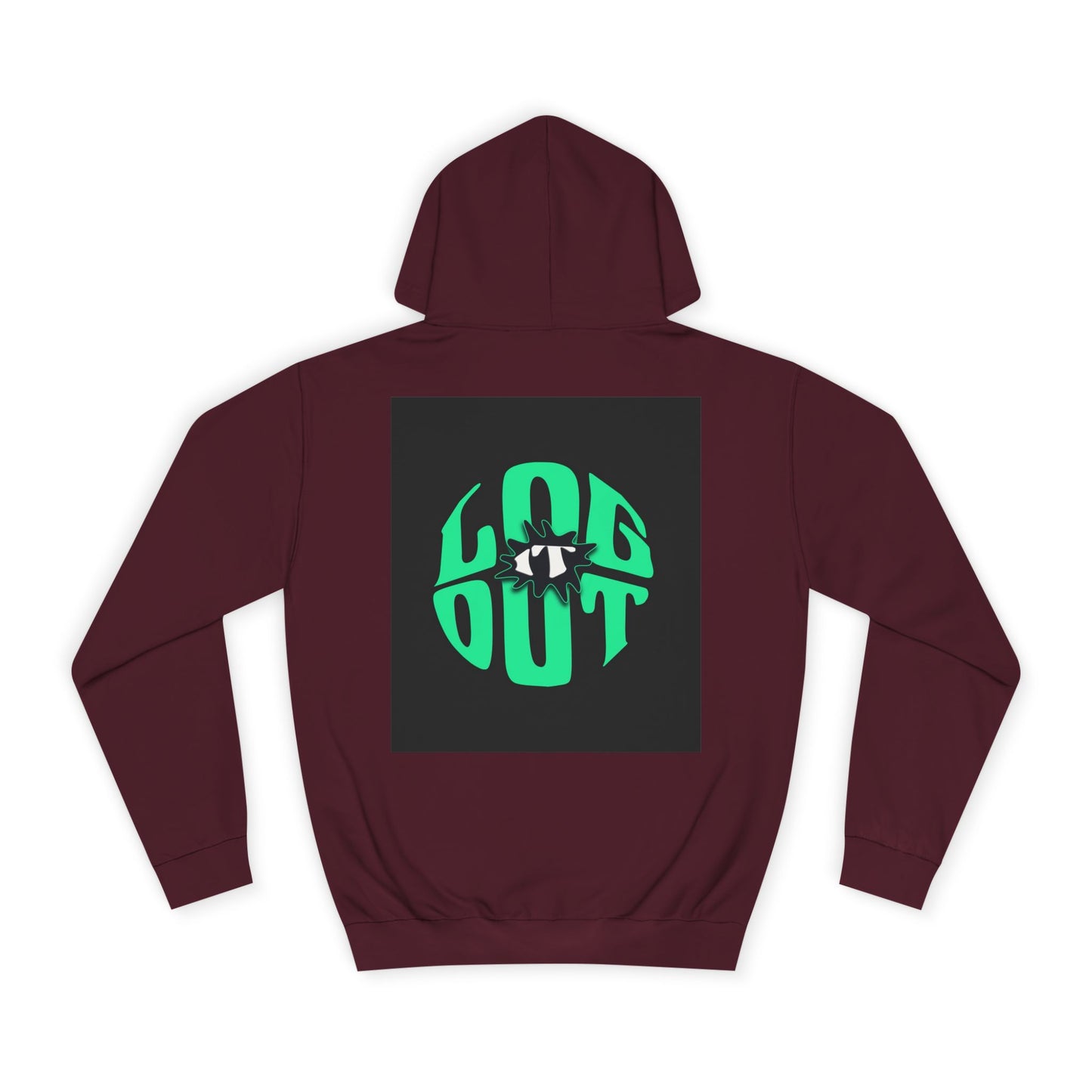Unisex Hoodie with 'LOG IT OUT' Design, Casual Streetwear, Cool Gift, Cozy Lounge Wear, Perfect for Fall