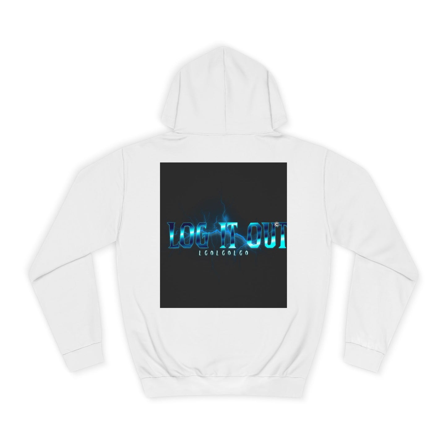 Unisex Log it out Hoodie with Digital Glow Design - Perfect for Gifts, Casual Wear,Events, Graphic Sweatshirt