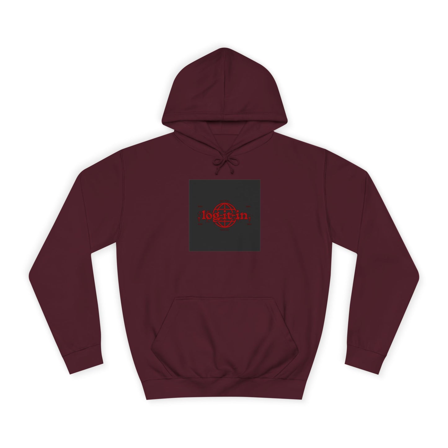 Unisex Log it in Hoodie with Bold Graphic Design, Custom Apparel, Streetwear, Comfortable Hoody, Trendy Gift