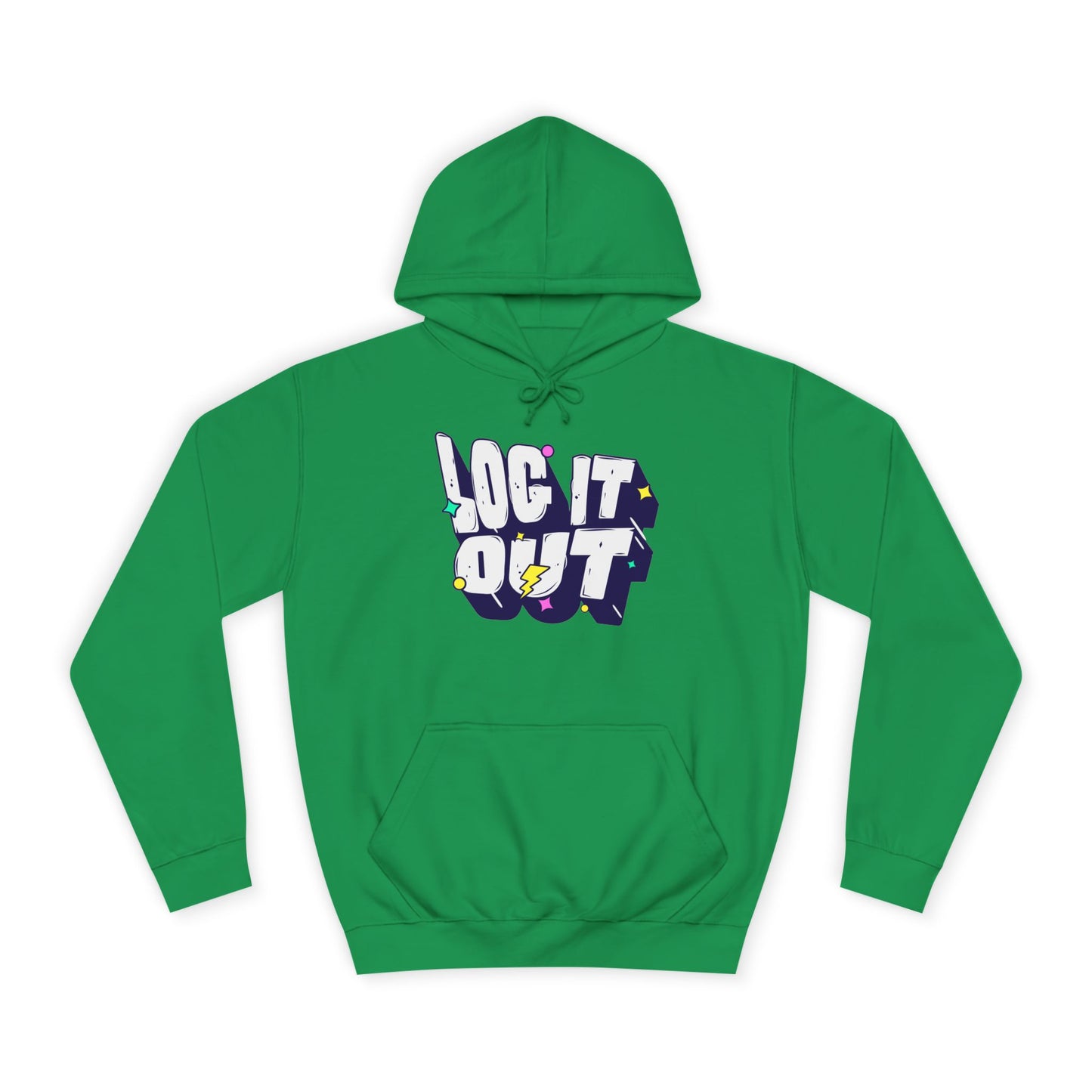 Unisex Hoodie with 'LOC IT OUT' Graphic, Cozy Casual Wear, Perfect for Events, Great Gift Idea